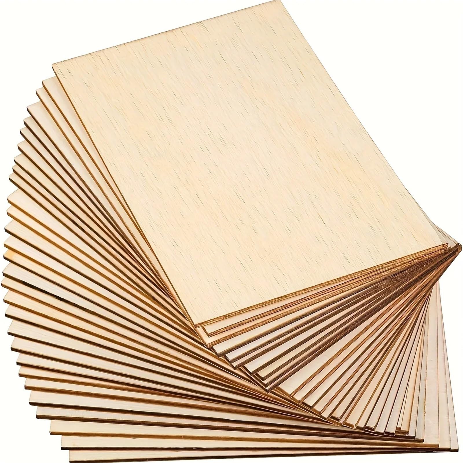 Contreplaqué brut mince lot de 30 bois vierges lisses pour gravure et loisirs créatifs
