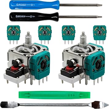 SOSS GAMING Genuine Analog Joystick Repair Kit for Xbox One Elite Series 2 Controllers - Module 3D Thumbstick - Fix Stick Drift, Broken, and Loose Joysticks