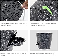 Vista 7 de Macetas de riego automático para plantas de interior, macetas de 12 pulgadas con agujeros de drenaje, macetas de plástico con depósito profundo