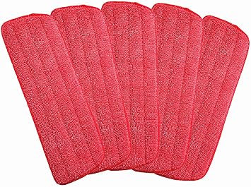 Colorsheng Microfiber Mop Replacement Heads for Wet/Dry Mops Floor Cleaning Pad Fit All Spray Mop 5 Pack