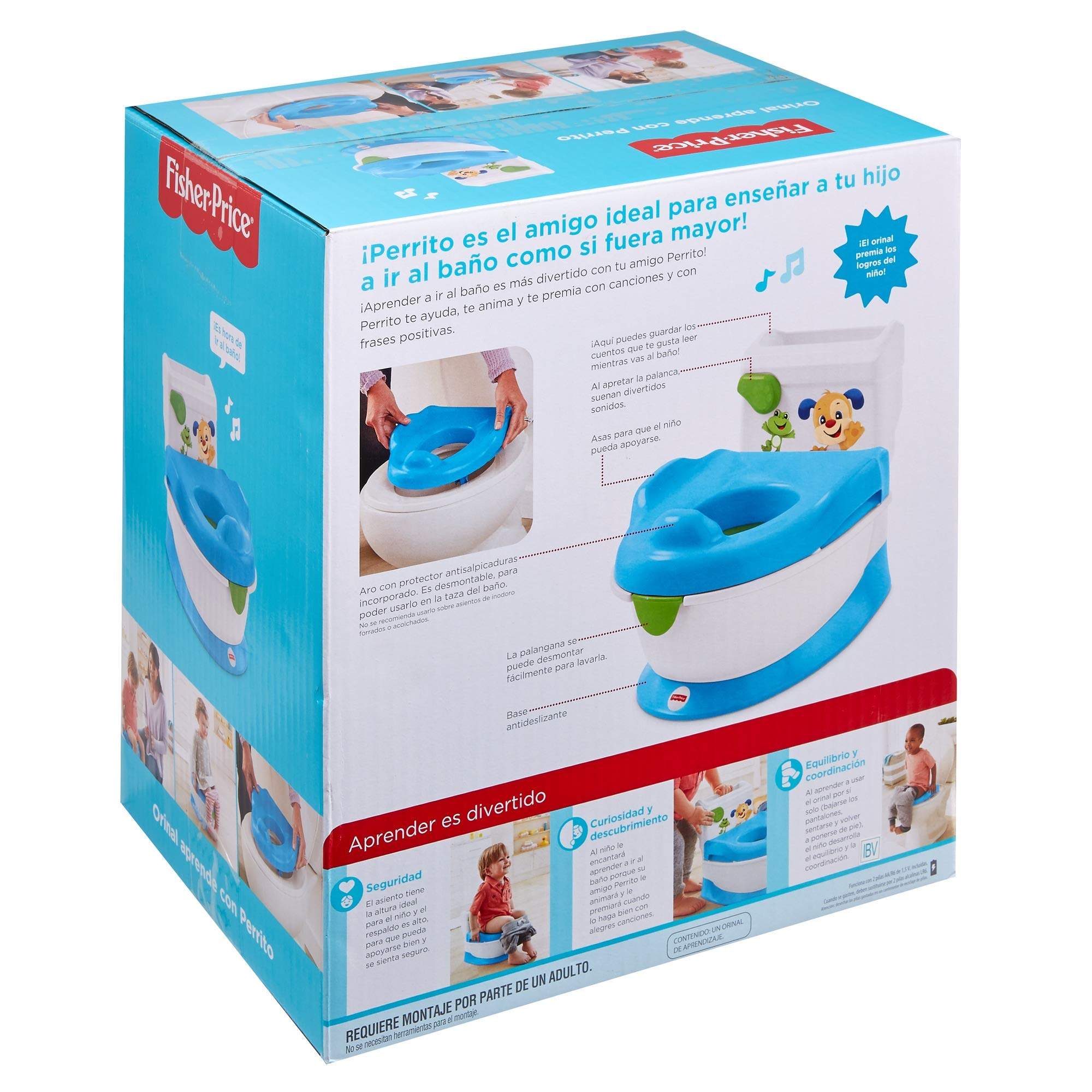 Fisher-Price Orinal aprende con Perrito, orinal bebé +1 año (Mattel FRG80)