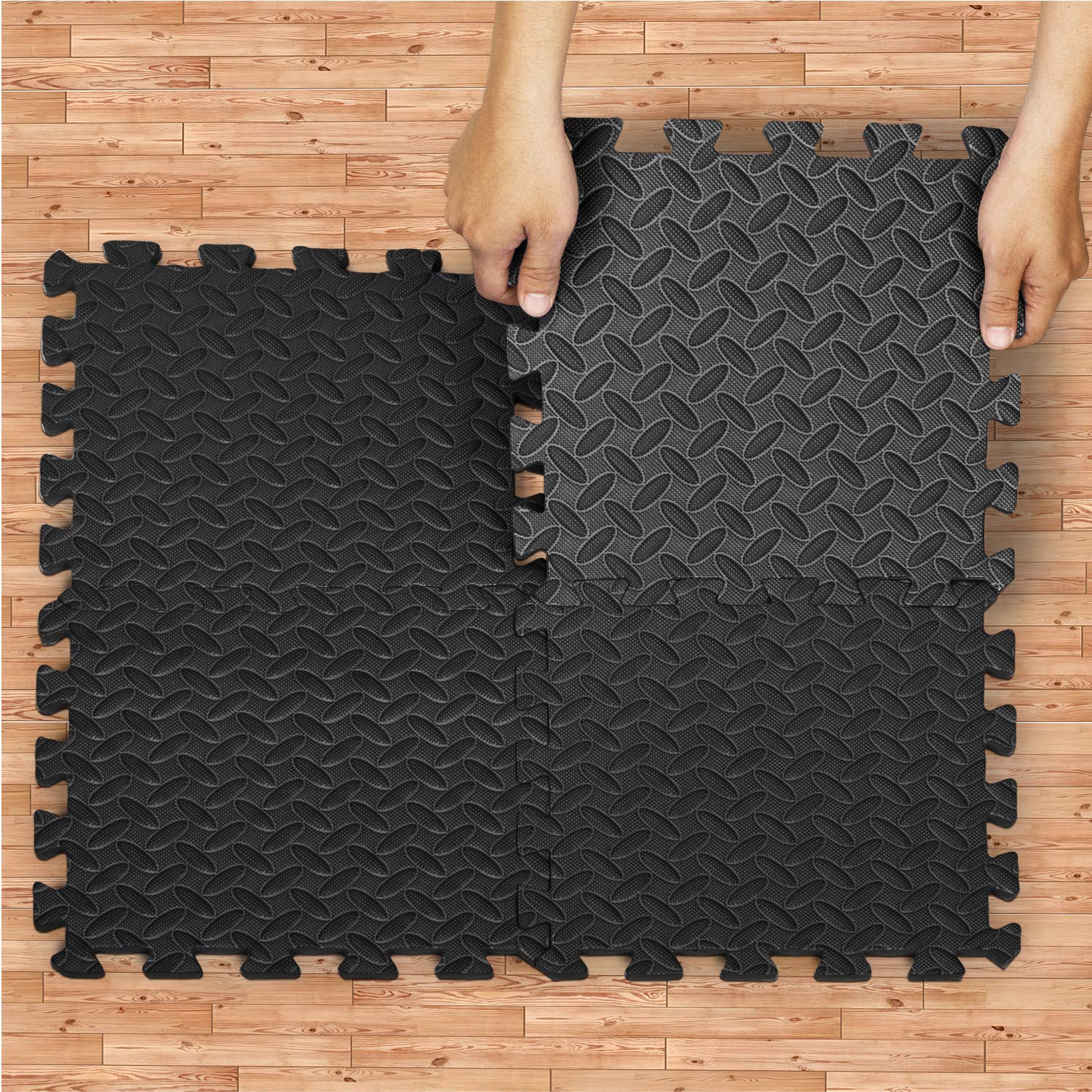 Yes4All Interlocking Floor Mats with Border Foam Floor Mats/Gym Floor