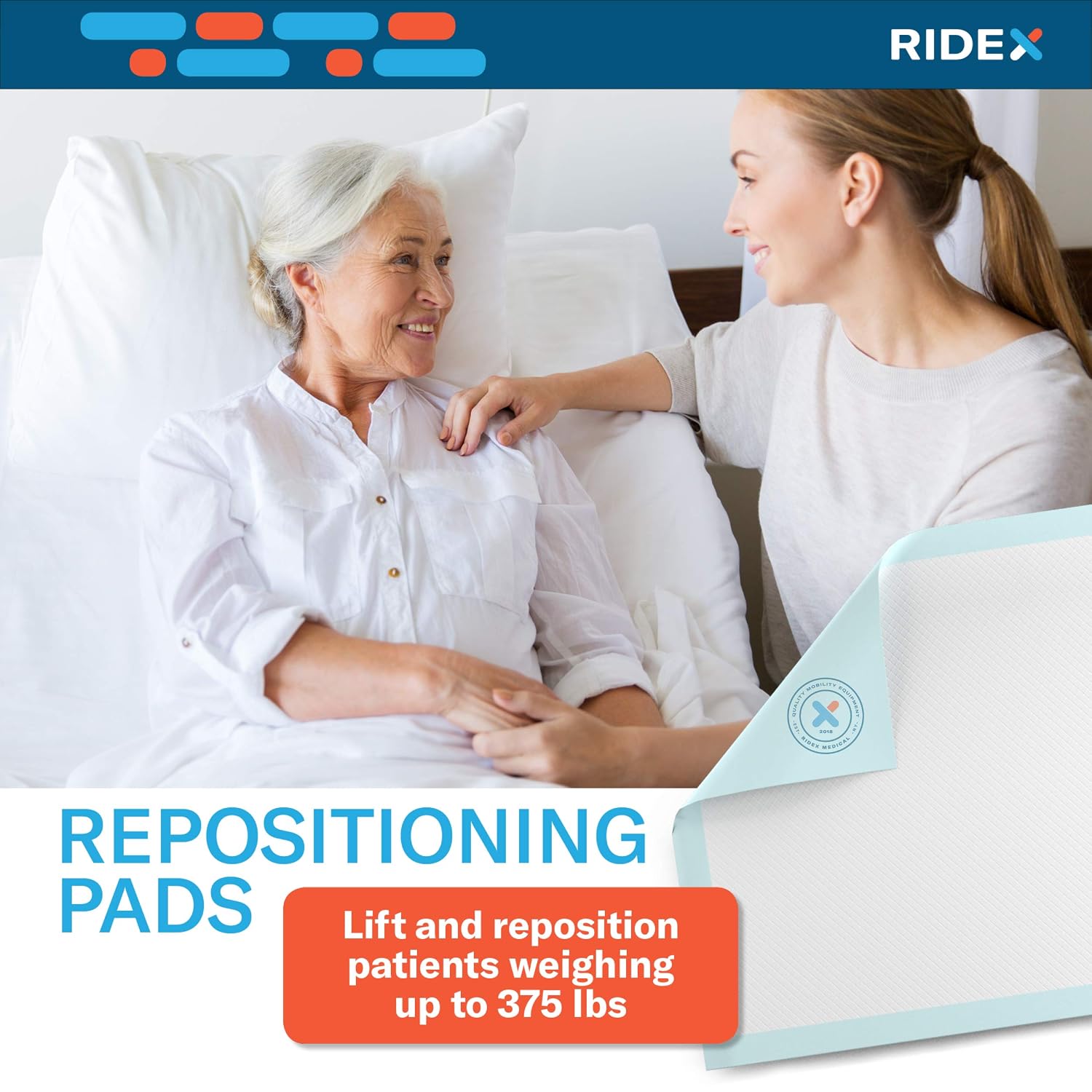 Incontinence Bed Pads [48-Pack] Underpads 23 x 36 Disposable Ultra-Heavyweight Super Absorbent & Waterproof, Patient Repositioning [375 lbs.] Maximum Strength Breathable Backsheet for Skin Protection
