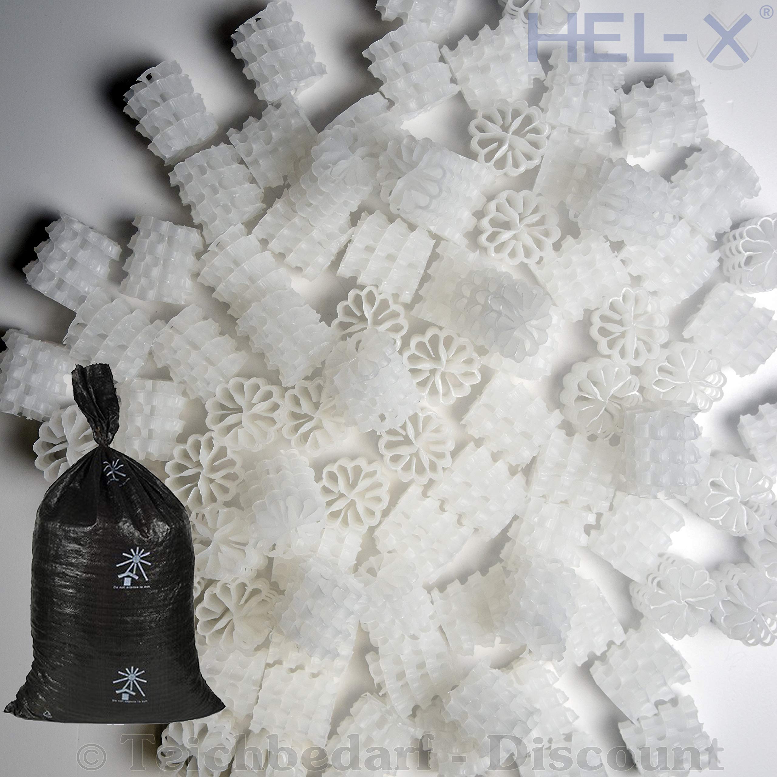 STÖHR Hel-X Helix HXF 25 KLL – Colore: Bianco – Filtro biocarrier per camera biocarrier, filtro per laghetto Koi quantità: 100 litri