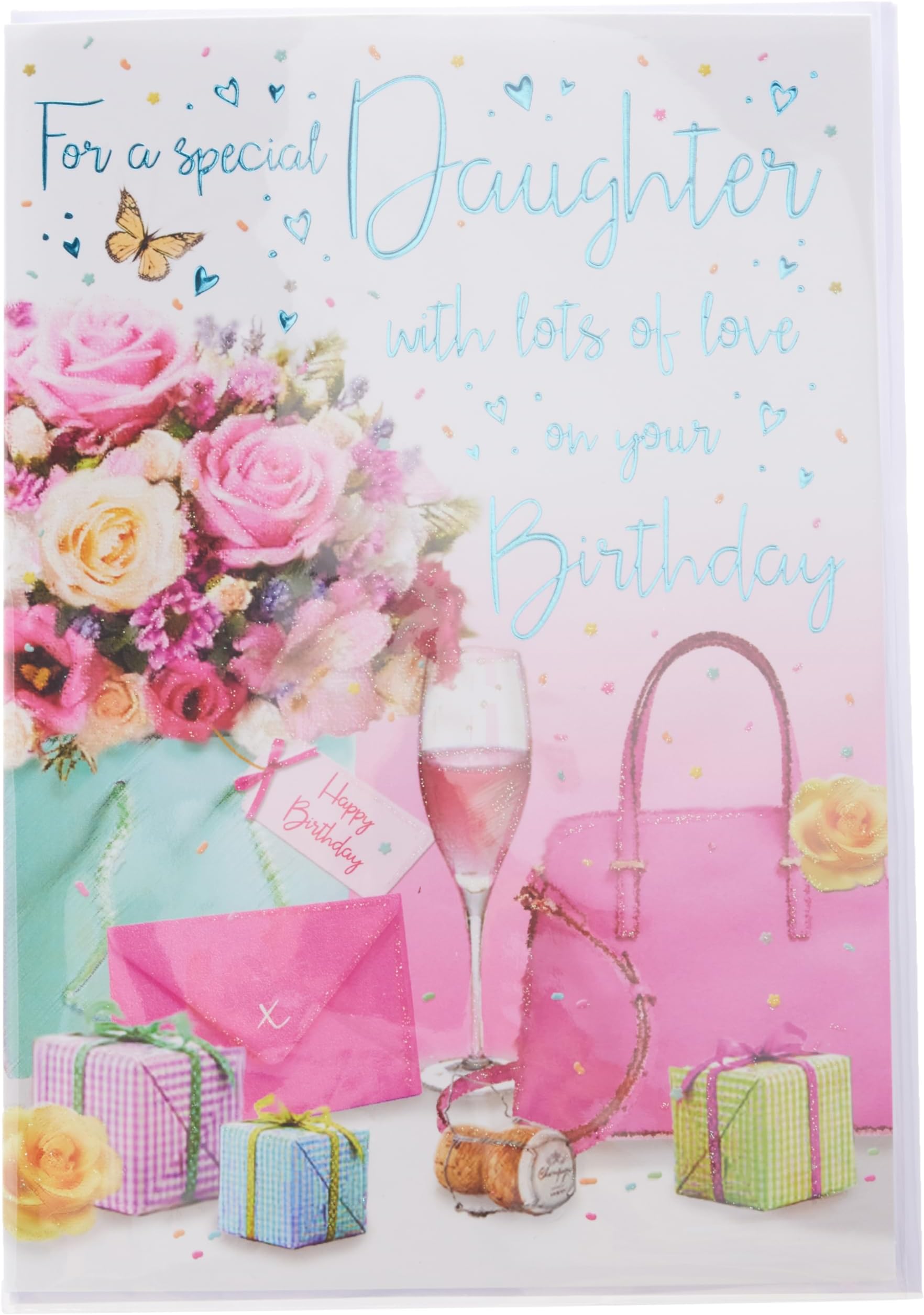 Jonny Javelin Daughter Birthday Card Lovely Daughter Floral Scene
