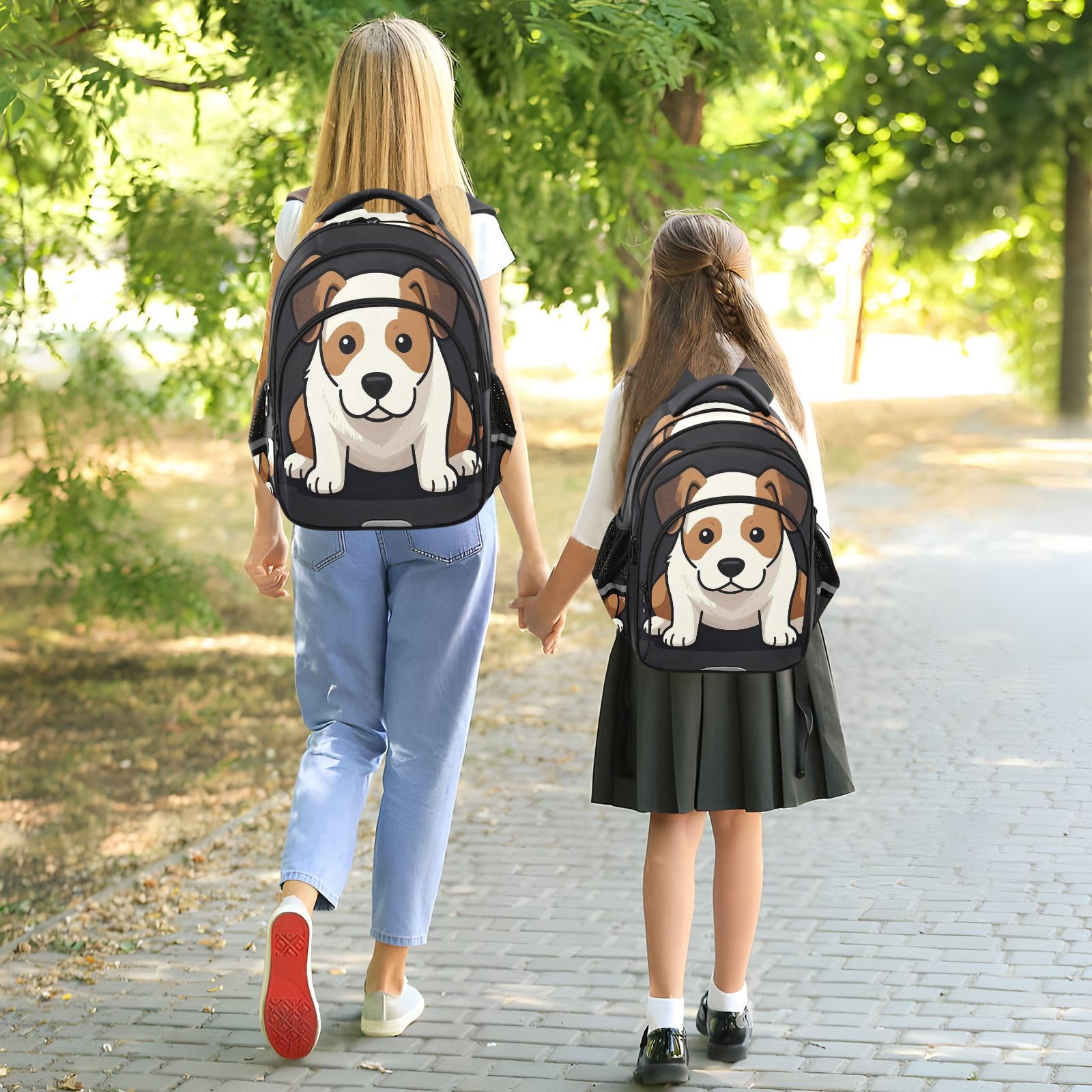 KLL Czysty design plecak dla dzieci nastolatków nastolatków torba na książki dla młodzieży college'u dzieci plecaki podróżne kreskówka uroczy pies