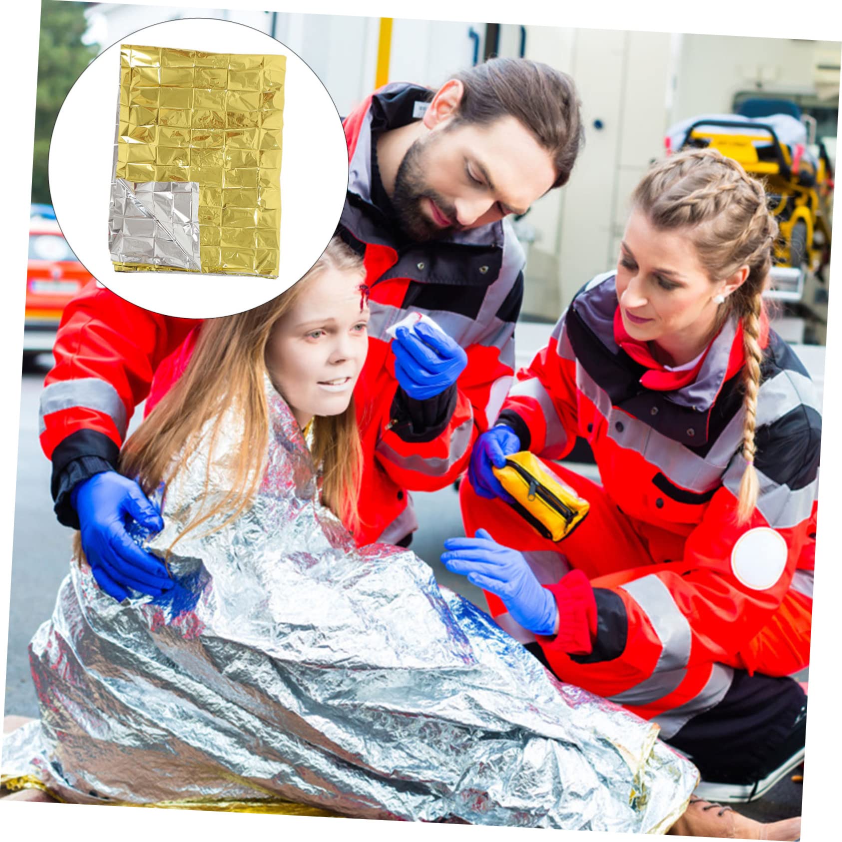 BESPORTBLE 10pezzi Coperta Isolante Riflettente Per Emergenza Telo Termico Multiuso Per Attività Outdoor Escursionismo e Camping