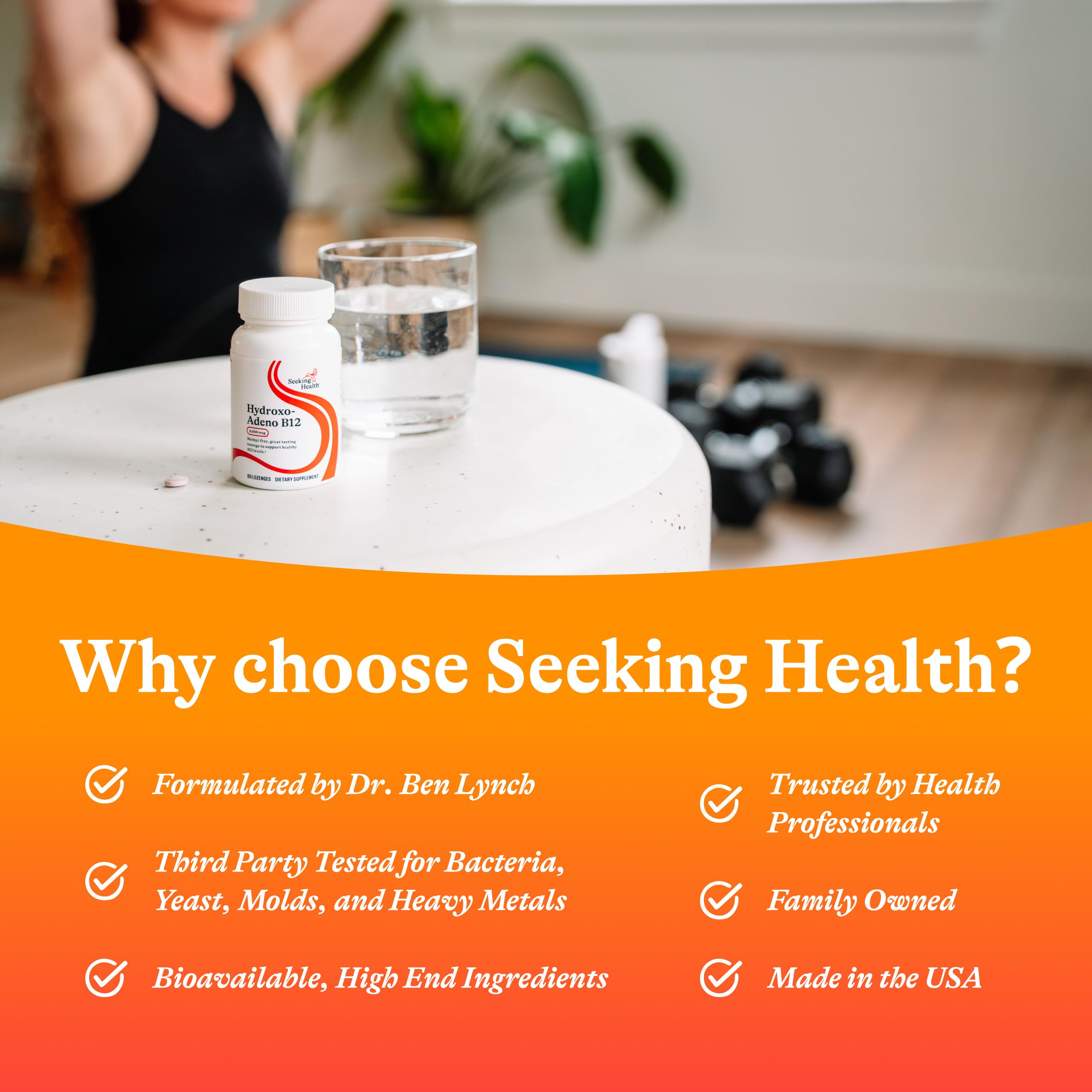 Seeking Health Hydroxo-Adeno B12, 2000 mcg, Methyl-Free, Supports Energy, Focus, methylation, Detox & homocysteine. Vegan, Vegetarian (60 lozenges) — Amazon image 6