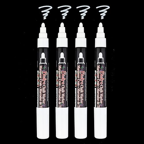 Miniatura 3 de UCHIDA Marcador de tiza bistró de punta ancha blanca