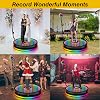 360 Photo Booth Machine for 1-4People/39.6“,Auto Spin 360 Photo Booth with Flight Case, 360 Booth Video with Remote Control RGB Ring Light, Free Custom Logo (40.2)