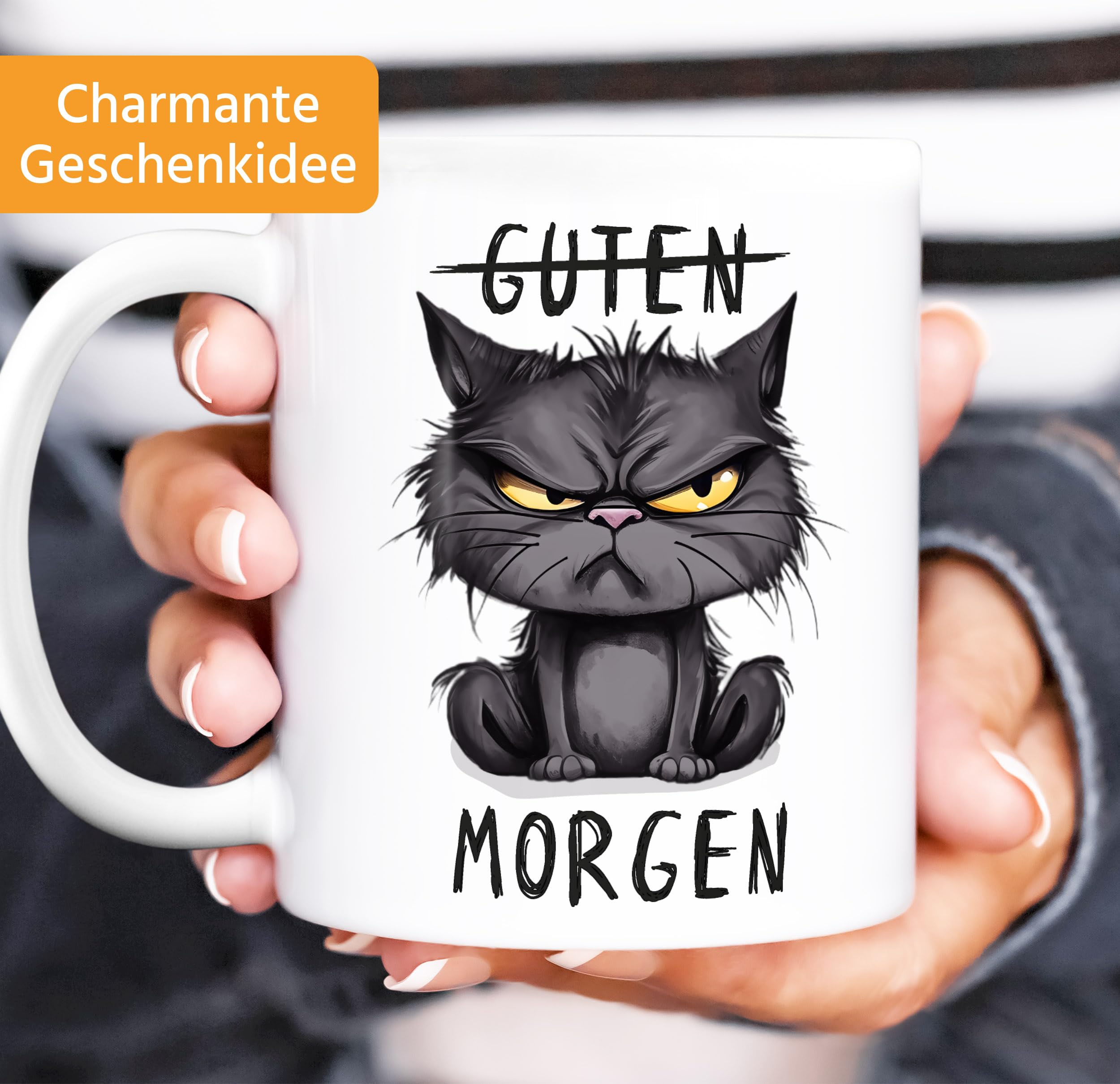 MoonWorks Tasse Humour Sarcastique 'Ich Schon Immer Was Mit Menschen Machen' Noir