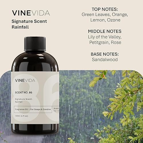 Miniatura 1242 de VINEVIDA [4 onzas] Aceite de fragancia de madera de teca de caoba para fabricación de velas y fabricación de jabón, aromas de velas prémium para