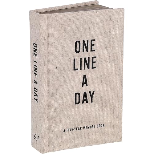 Canvas One Line a Day: A Five-Year Memory Book (Yearly Memory Journal and Diary, Natural Canvas Cover)