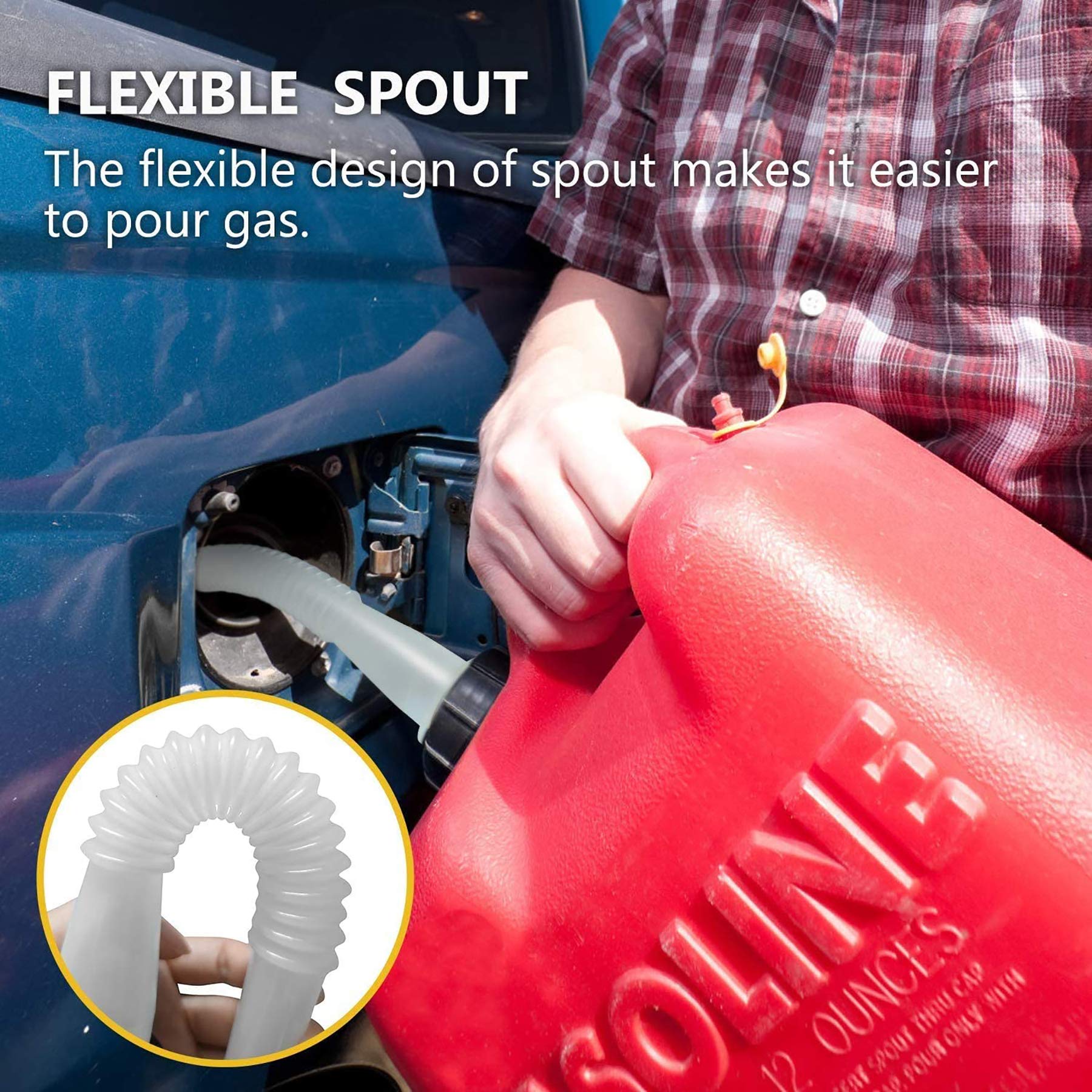 Buy EONLION 3 Pack Gas Can Replacement Spout Kit, Flexible Pour Nozzle