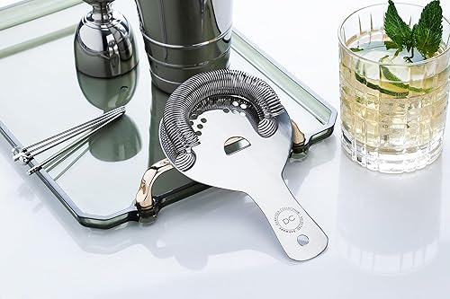 Miniatura 5 de Colador Hawthorne, colador de cóctel de acero inoxidable con resorte de alta densidad  Acabado espejado - Colado sin esfuerzo para cocteleras Boston
