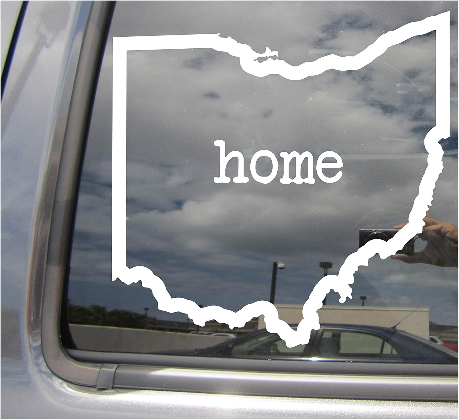 Ohio State Home Outline - OH Columbus The Buckeye State USA America - Cars Trucks Moped Helmet Hard Hat Auto Automotive Craft Laptop Vinyl Decal Store Window Wall Sticker 07026