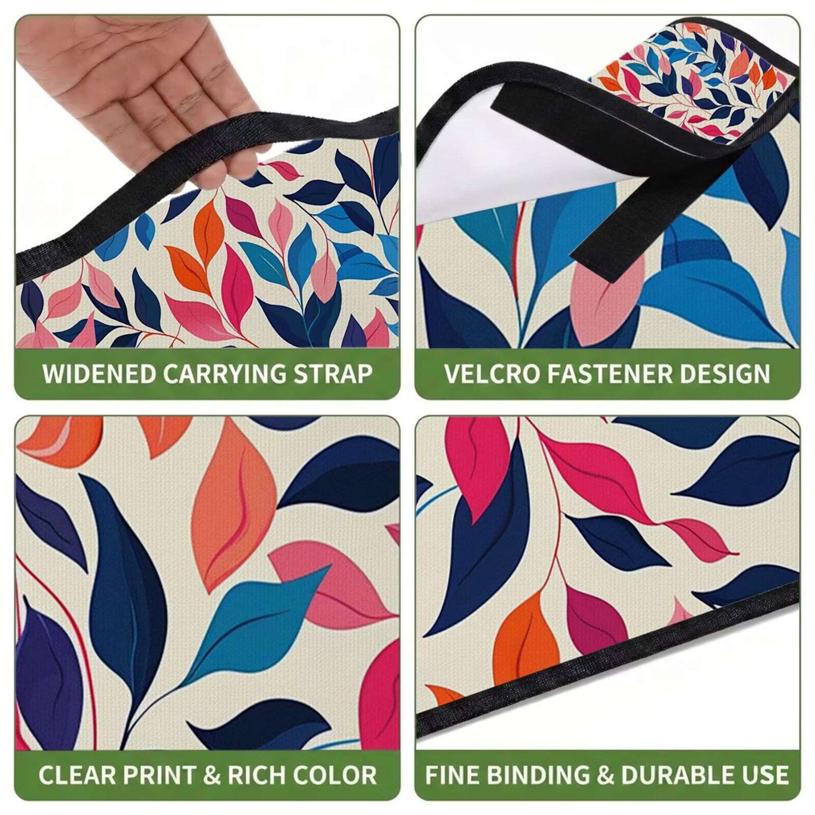 Grande Coperta de Picnic 200x300 cm, Foglie colorate (3) Manta Picnic Impermeable Anti-Sabbia Manta de Playa Pieghevole, Outdoor Picnic Blanket per Spiaggia, Camping, Giardino, Trekking - FZ-163