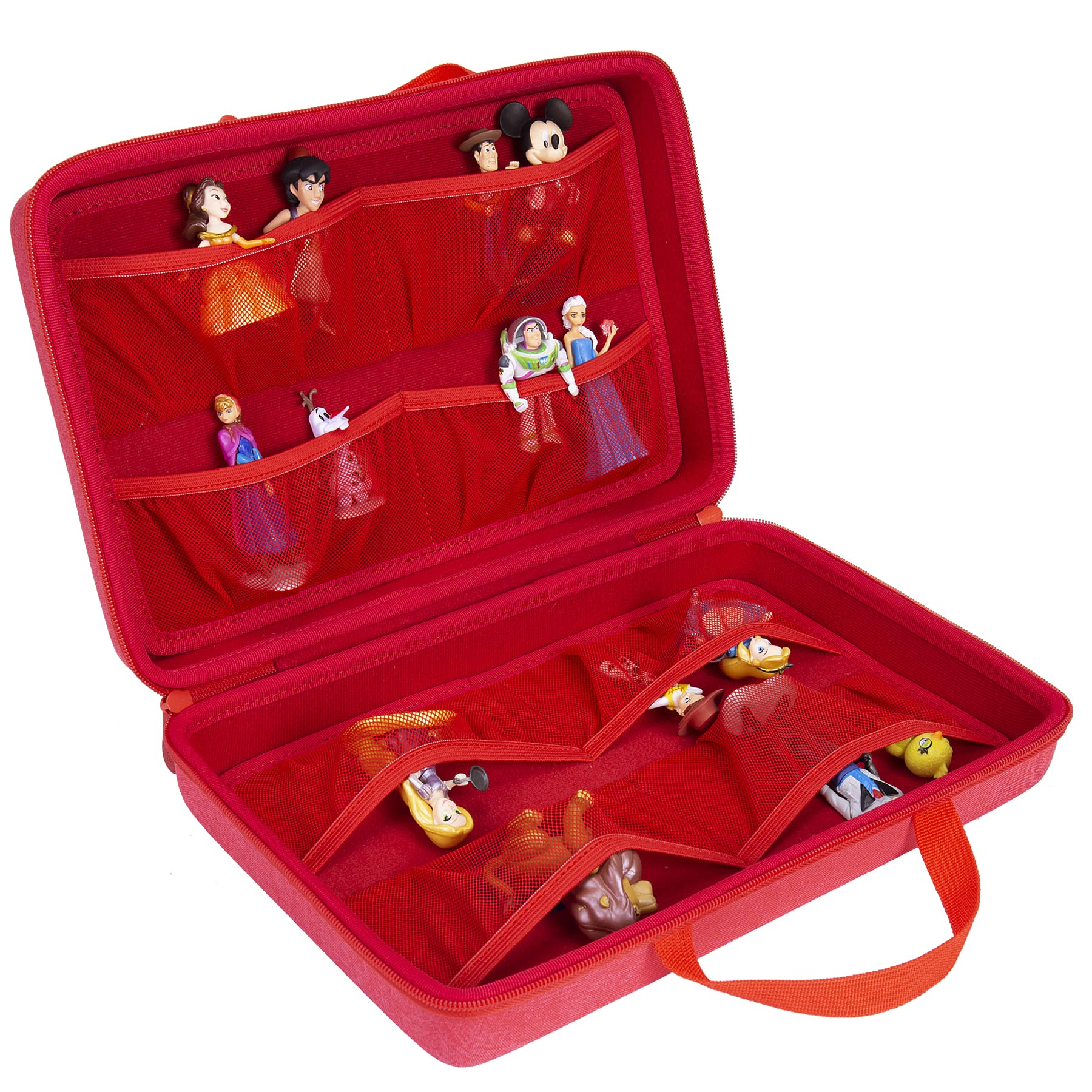 Aenllosi Tonies Figures Box Hard Carry Case for 16-20 Tonies Audio Characters,Not Include Characters, Case Only (Red)