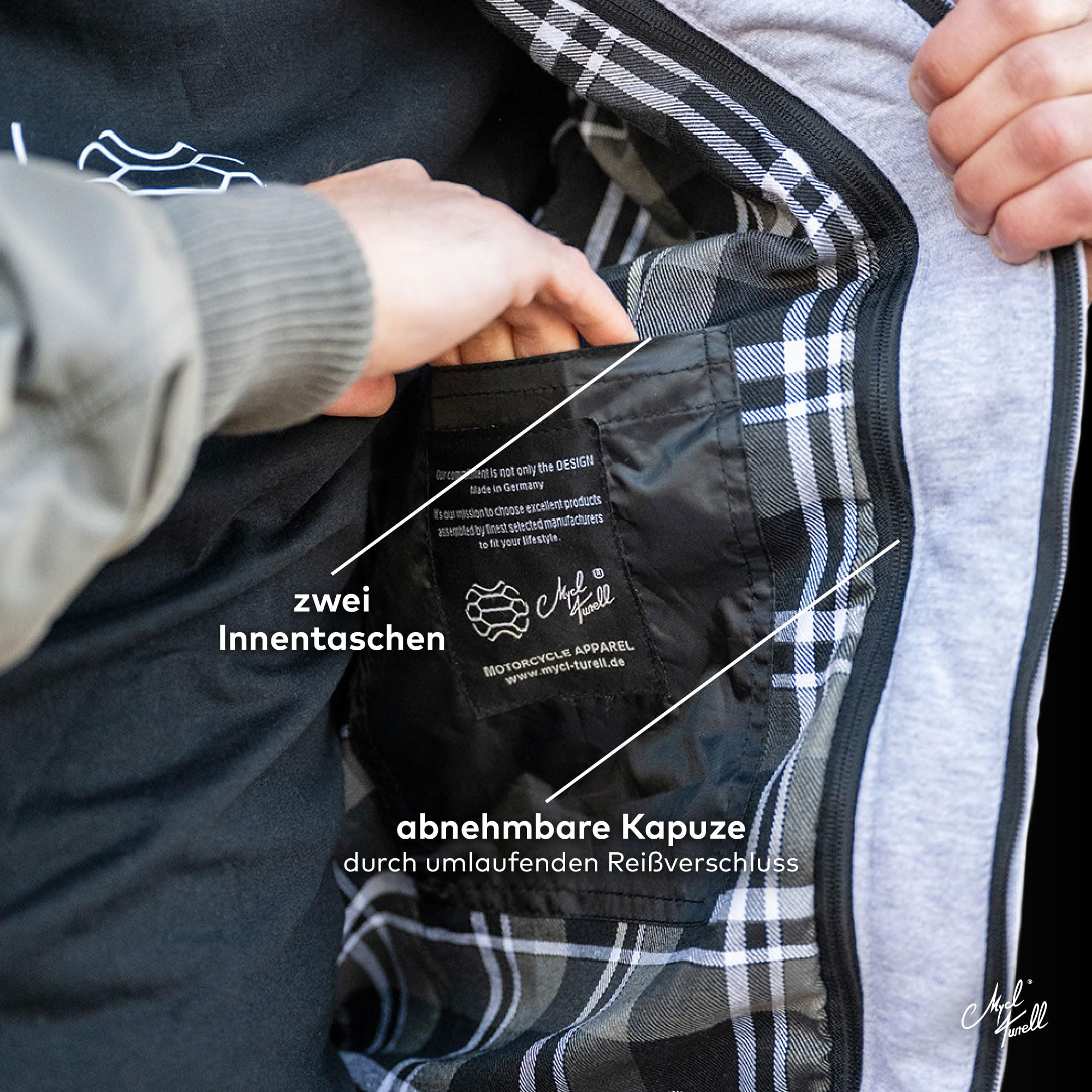 2nd Edition Bomberjacke Herren - Wasserabweisend, Sicherheits-Gelprotektoren CE zertifiziert - Stylisch und Sicher - Bomber Jacket - Motorradjacke Vintage Jacke