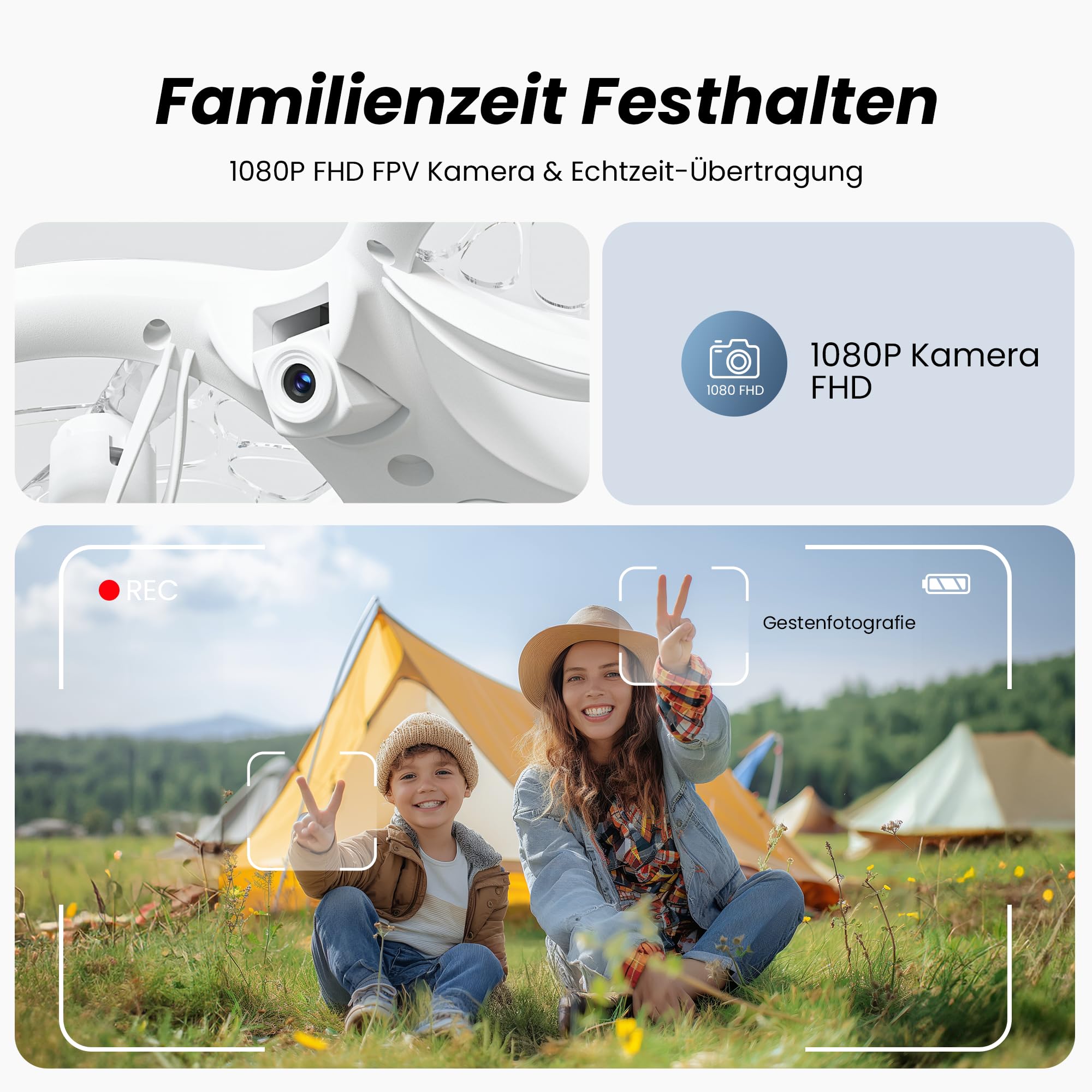 Ameta Morpho Drohne mit Kamera für Kinder 1080P HD mit STEM-Module | FPV, Drone für Anfänger, 32 RGB Licht, 18 min Flugzeit, Verloren Buzzer, Spielzeug Geschenke, Quadrocopter für Jungen Mädchen