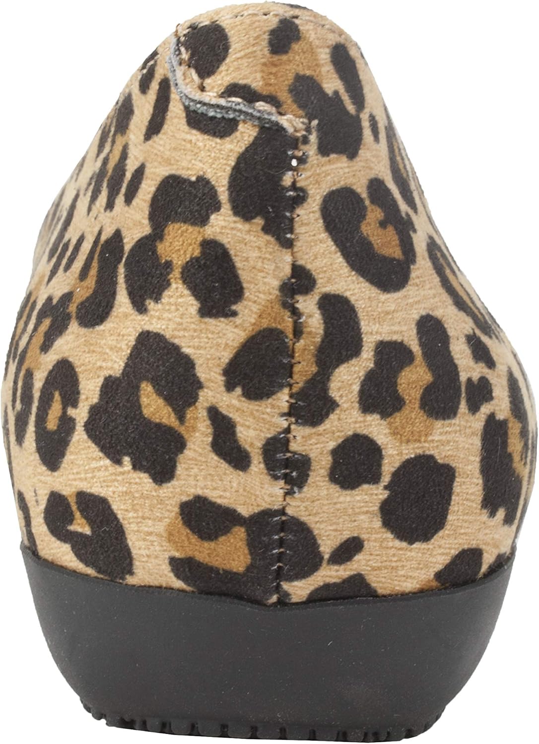 CLIFFS BY WHITE MOUNTAIN Shoes Clara Women's Flat, Tan/Leopard/Suedette, 8.5 M