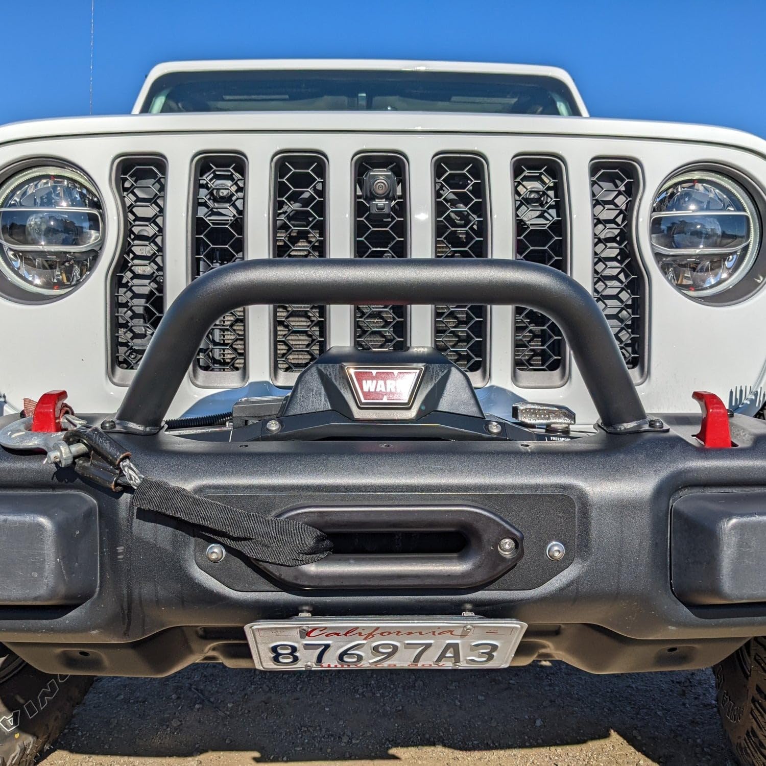 Front Steel Bumper Mid Hoop for Jeep Wrangler JL JLU and Gladiator JT with Rubicon Bumper | Grille Guard
