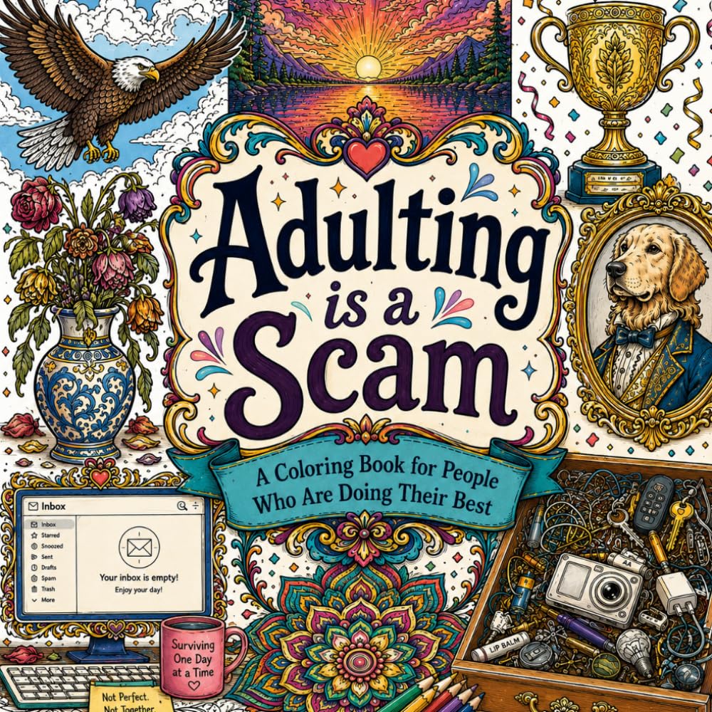 Adulting is a Scam: A Coloring Book for People Who Are Doing Their Best