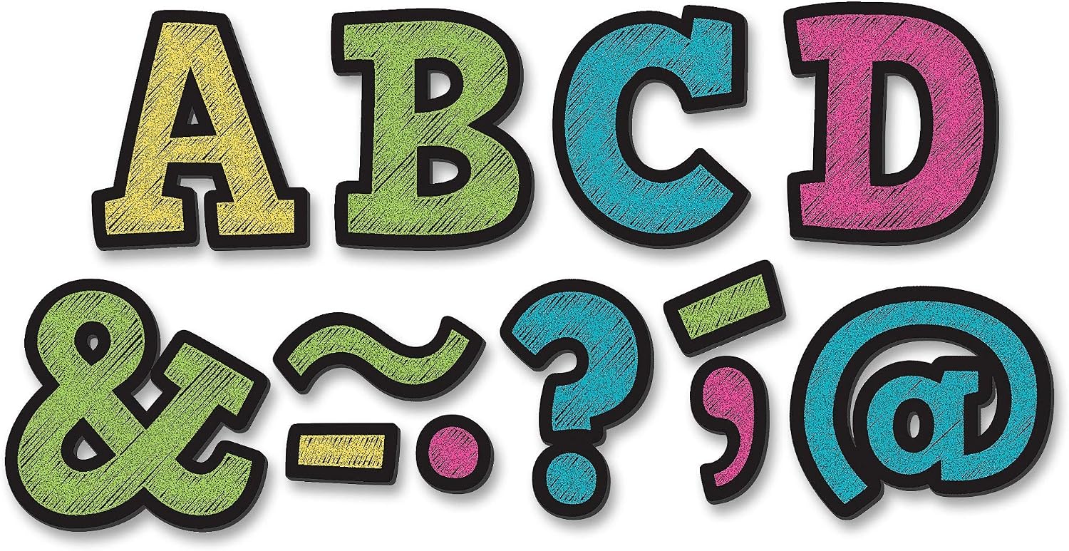 Teacher Created Resources Chalkboard Brights Bold Block 2" Magnetic Letters (TCR77190)