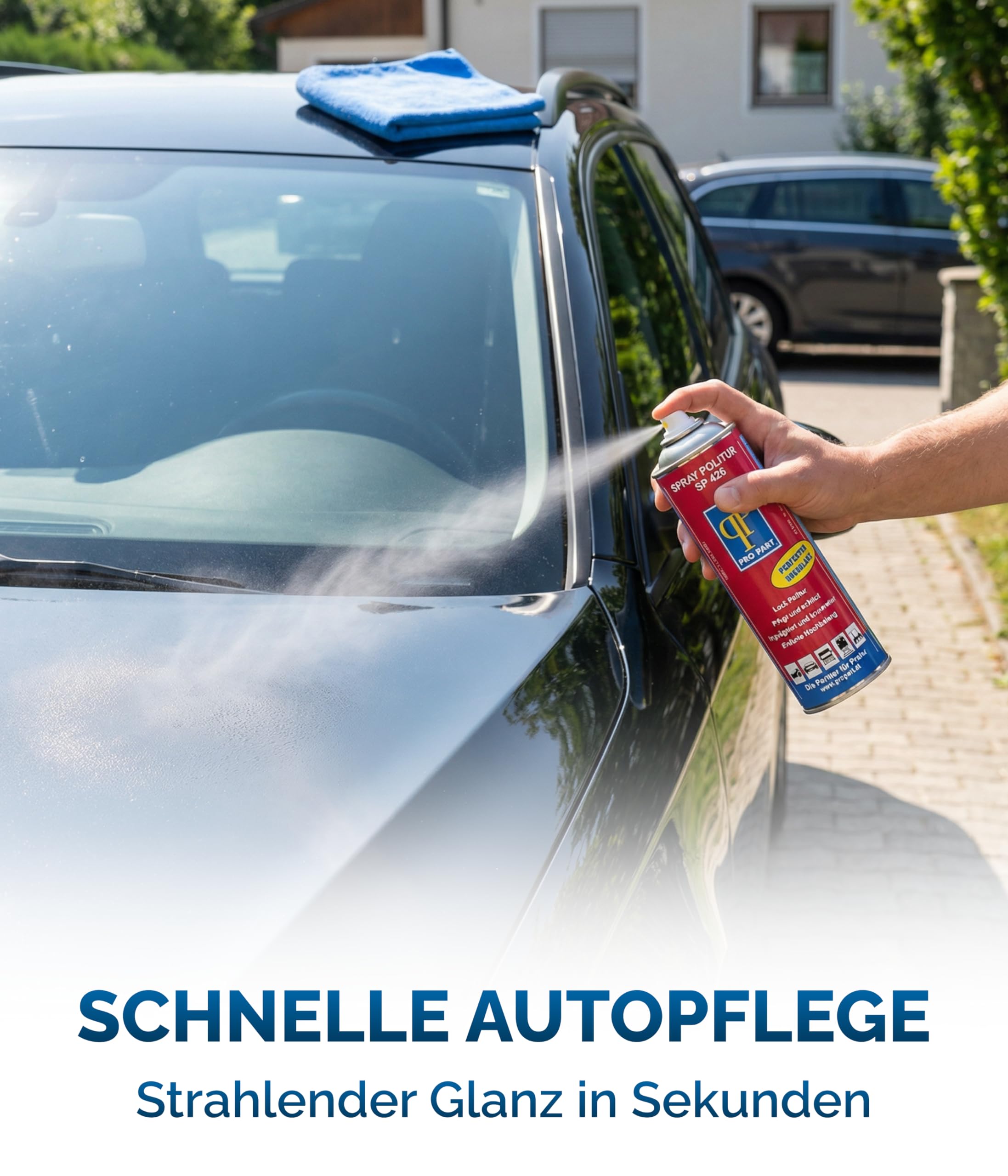 Pro Part® Spray Politur SP 426 – 3 x 500 ml – Autopflege High Speed Versiegelung für Lack & Kunststoff – Perfekter Glanz ohne weiße Ränder – Schutz vor Wiederverschmutzung, Made in EU