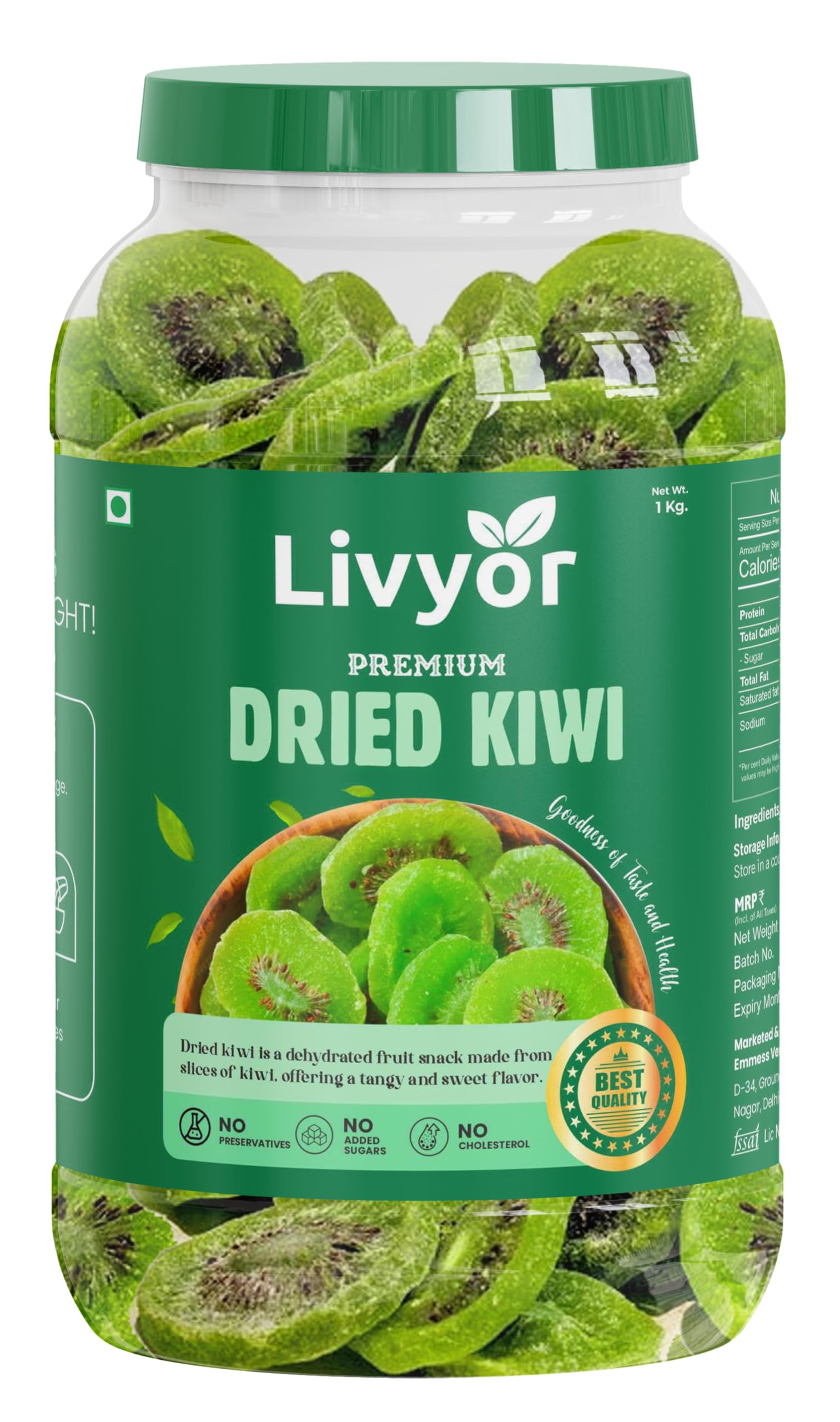 Livyor Premium Dried Kiwi | Dry Fruits (1kg) (B0CNTB84Z8) Amazon Price History, Amazon Price Tracker