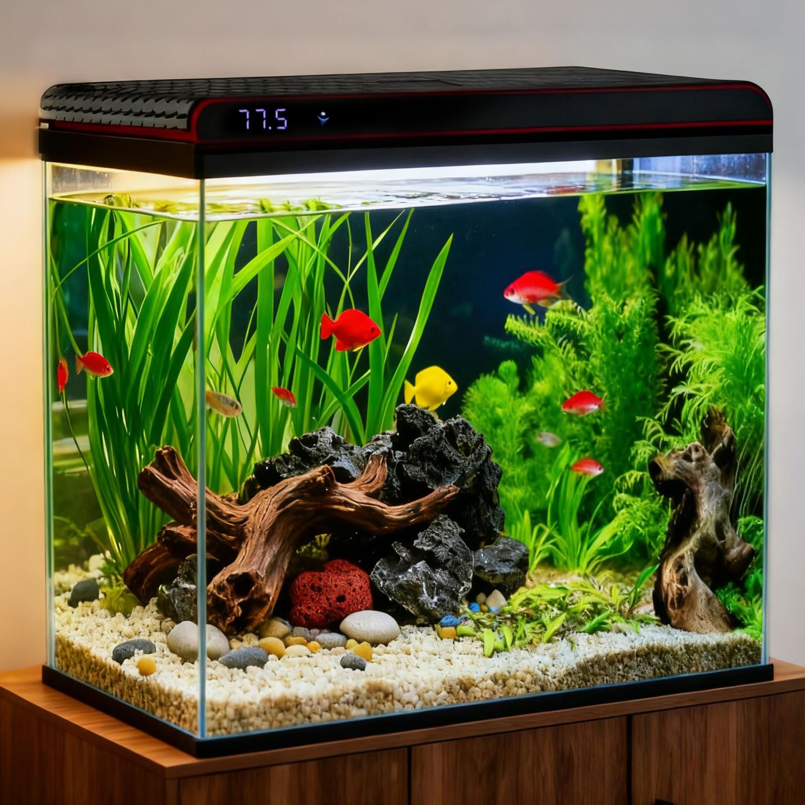Coospider 20 gallon fish tank starter kit with LED lights and pump
