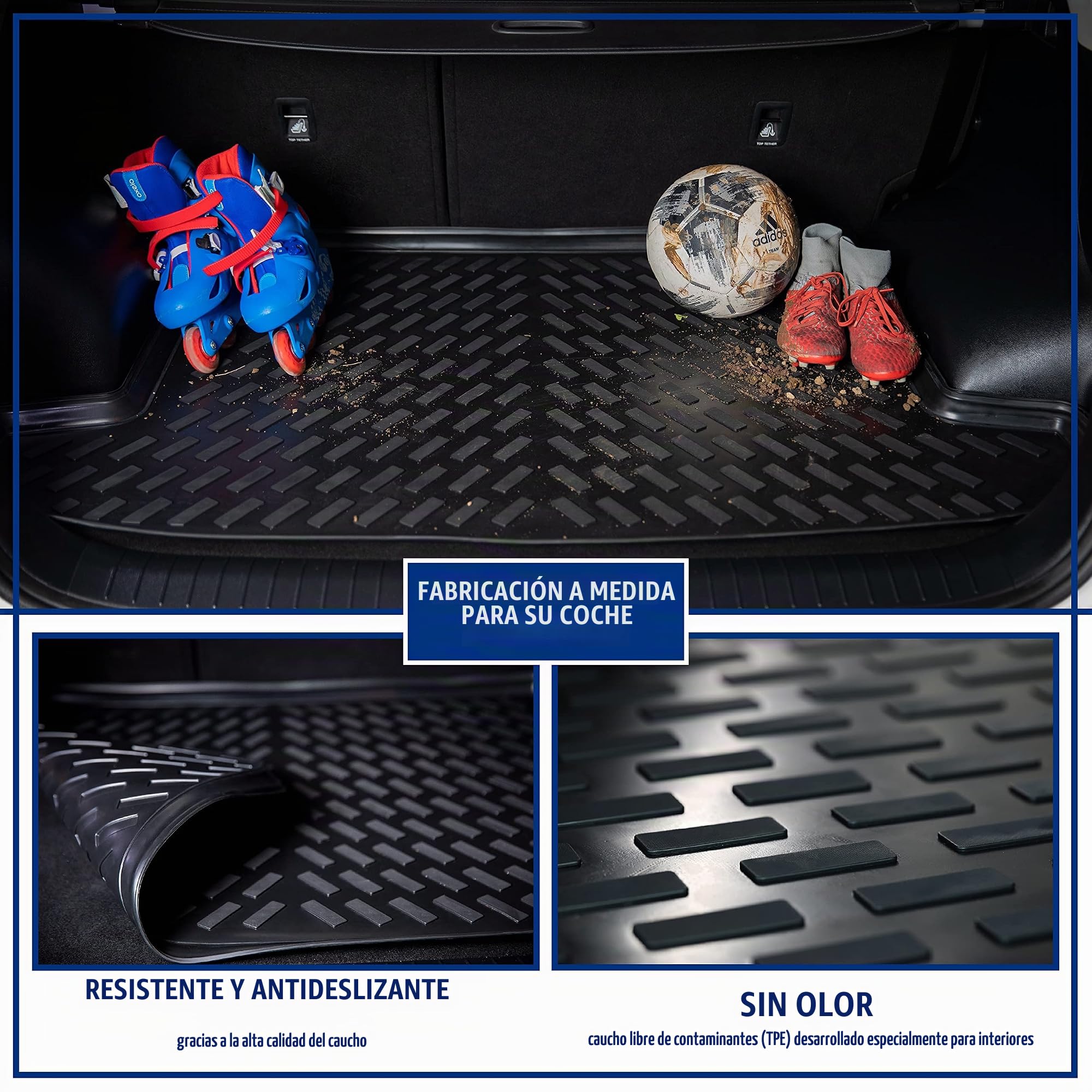 ELMASLINE Alfombrillas de goma y bandeja para maletero para Cupra Formentor a partir de 2020, borde alto (5 cm)