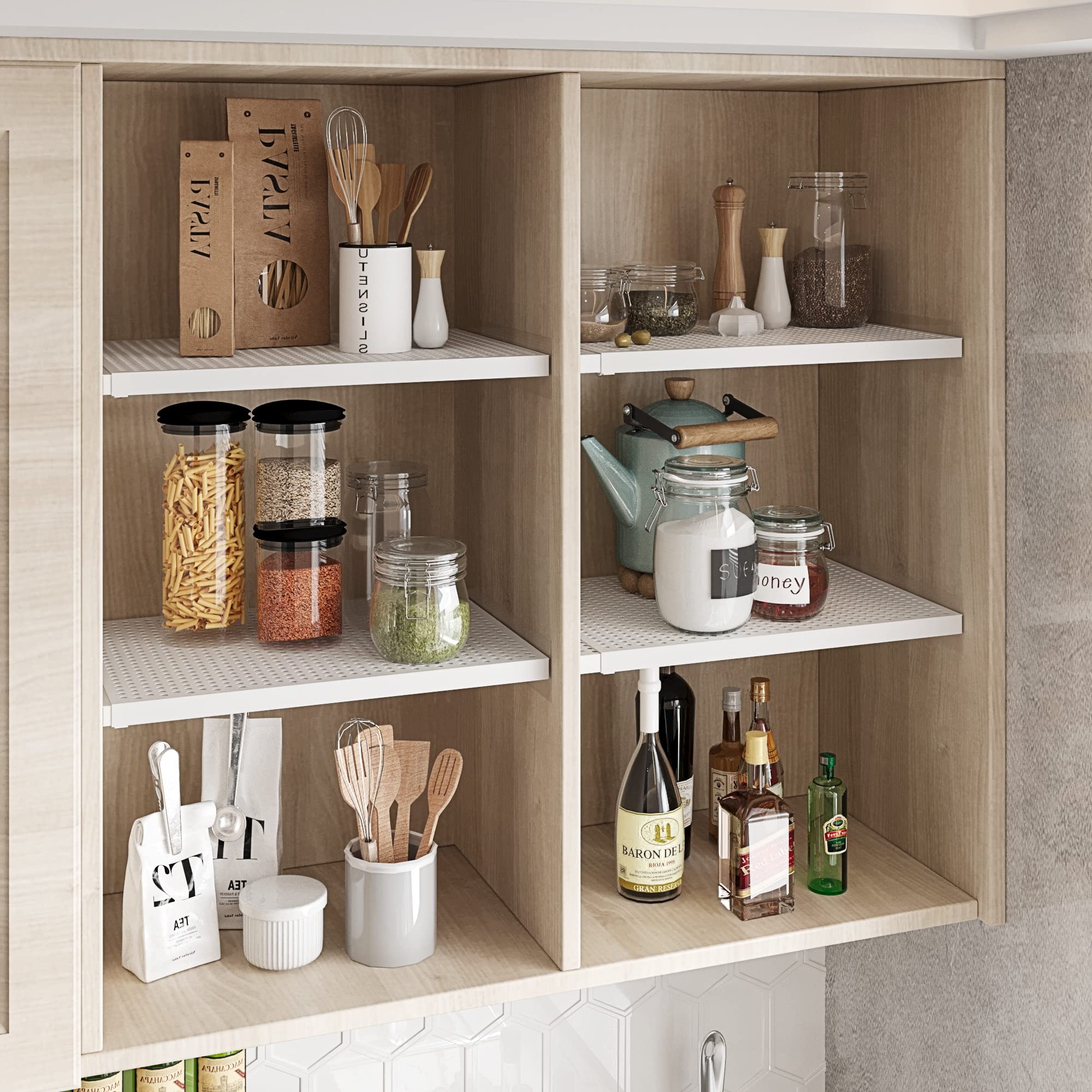 Snapklik.com : Expandable Closet Organizer Shelves, Adjustable Metal ...