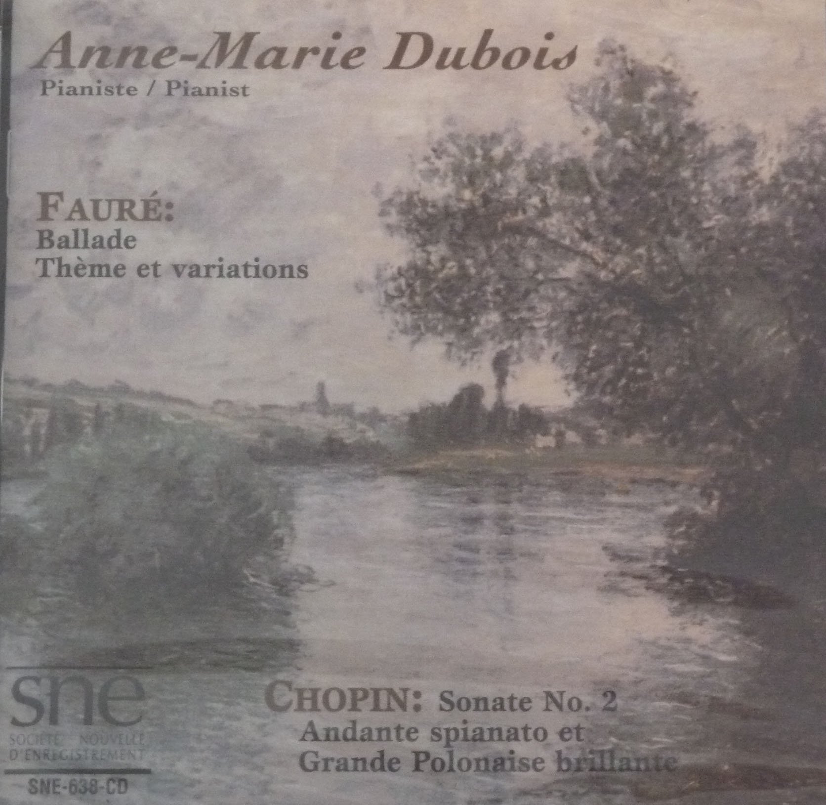 Ballade / Andate Spianato [Audio CD] Anne-Marie Dubois and Faure, Chopin