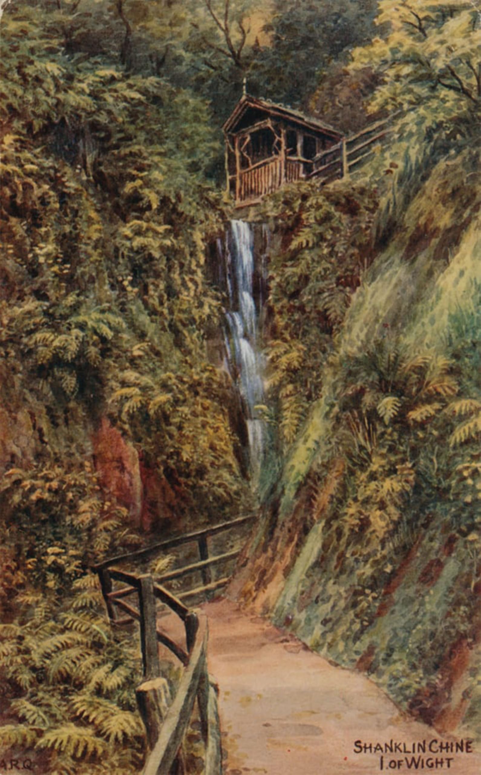 ARTXLXXBN Famous Art Print Poster Vintage Wall Art Shanklin Chine Isle of Wight by Alfred Robert Quinton Canvas Art Poster for Home Decor 60x90cm