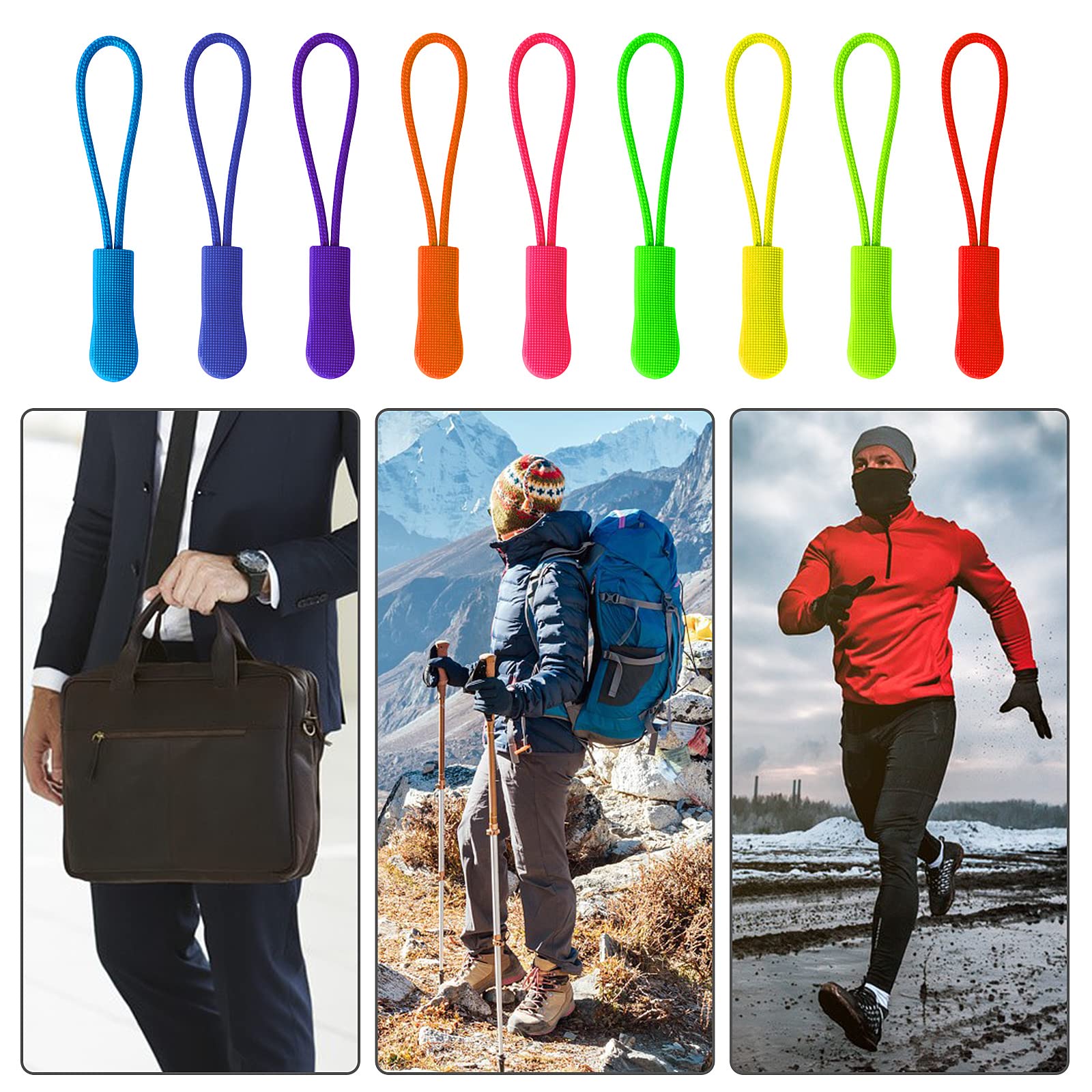 6 Pz Cursore Cerniera Ricambio, Zipper Pull Tiretti Della Cerniera Zipper Puller Prolunga In Metallo Testa Della Cerniera Per Abbigliamento Zaini Giacche Pantaloni Stivali (Argento, Oro - Foto 7