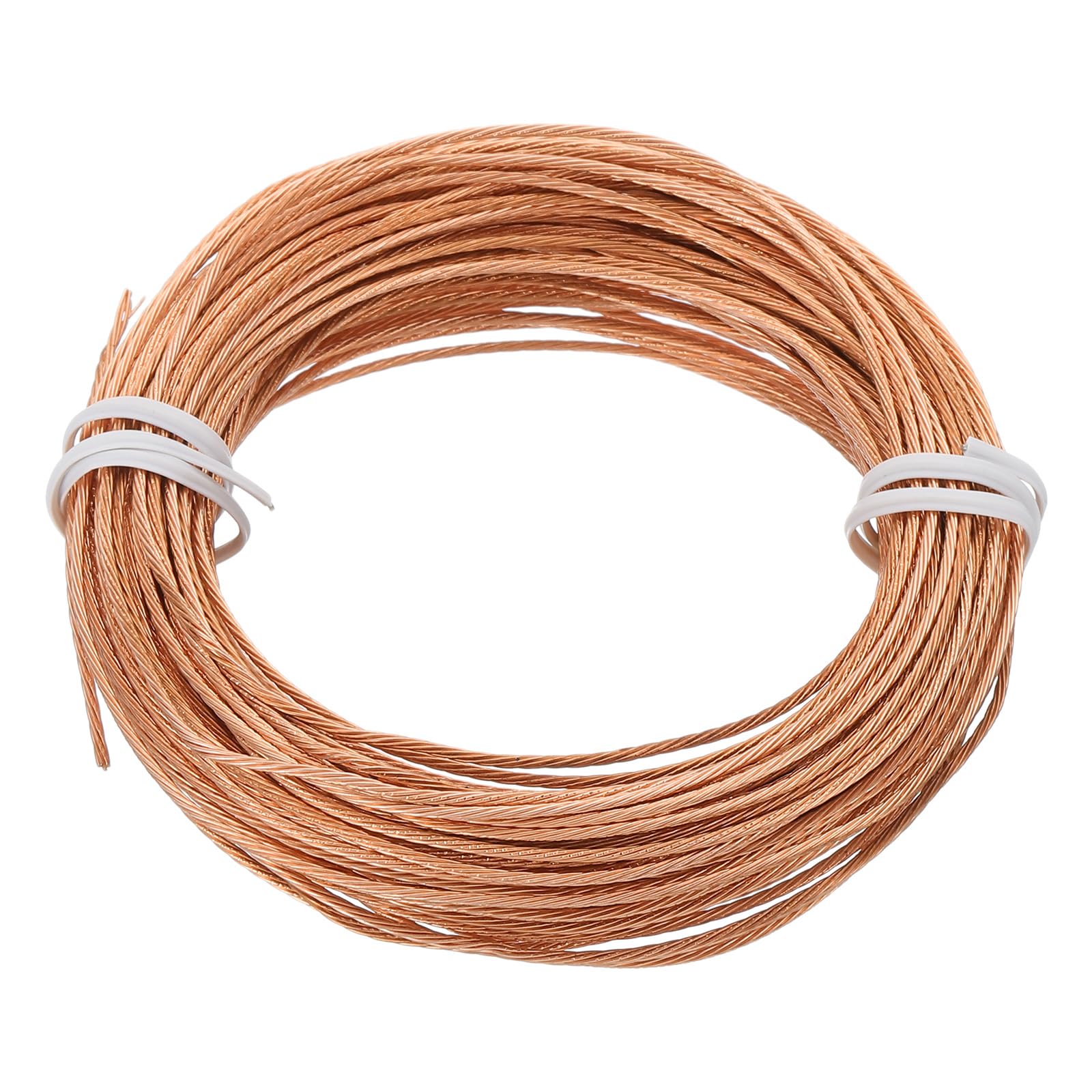 PATIKIL Bare Copper Ground Wire, 18 Gauge 50 Feet Solid Braided Copper Cables Electronic Wire Grounding Conductor Stranded Metallic Wire for Lamp Electrical Equipment