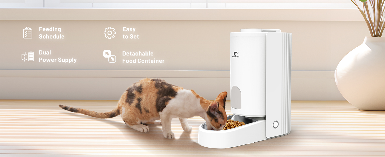 Automatic Cat Feeder - 2.4G WiFi Cat Food Dispenser, 3.7L Timed Pet Feeder with APP Control for Remote Feeding, 1-10 Meals per Day for Small Dog Kitten Indoor, Detachable for Cleaning - image 8