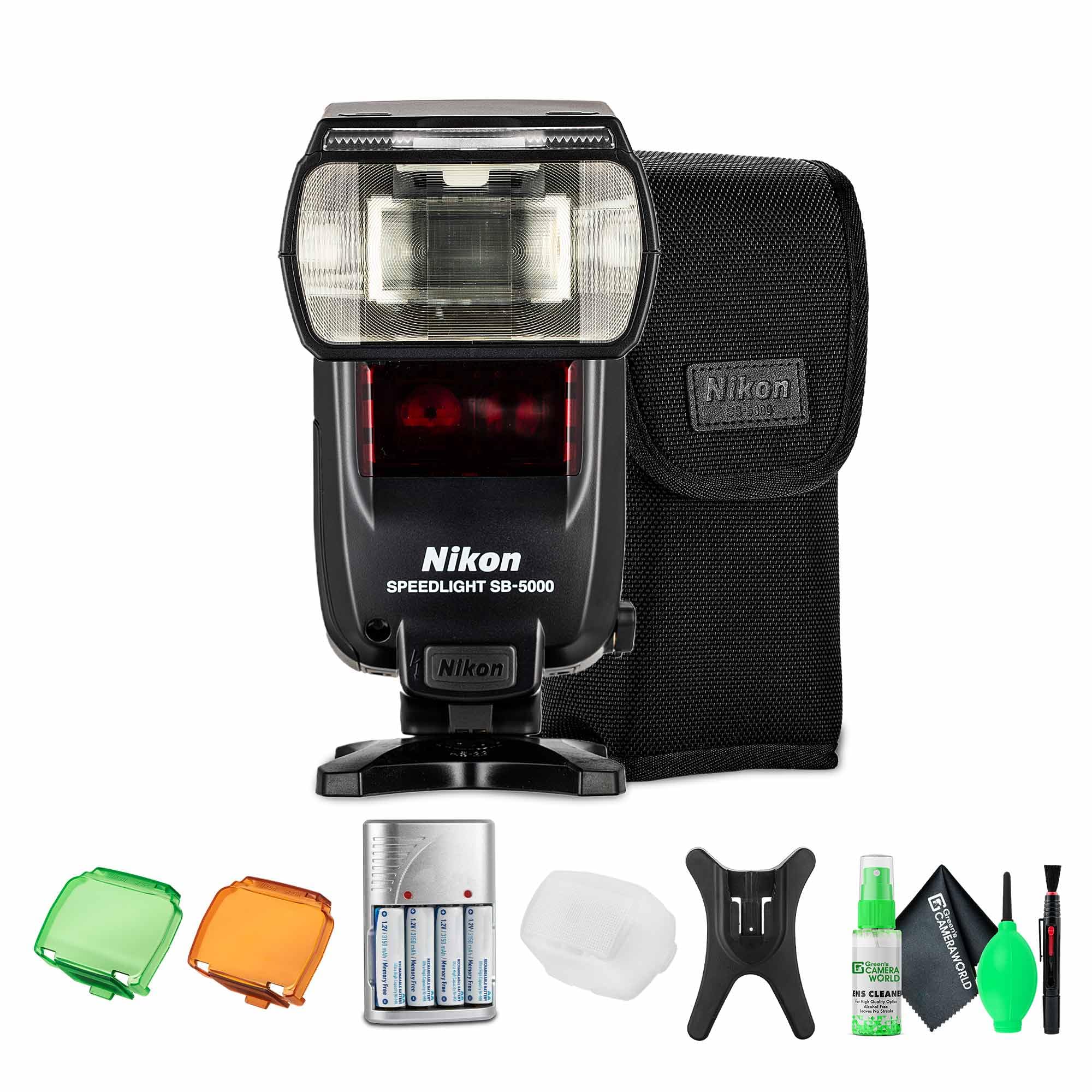 Nikon SB-5000 AF Speedlight Flash (4815), i-TTL, Optical & Radio Wireless Triggering, Cooling for Continuous Bursts – Compatible with DSLR and