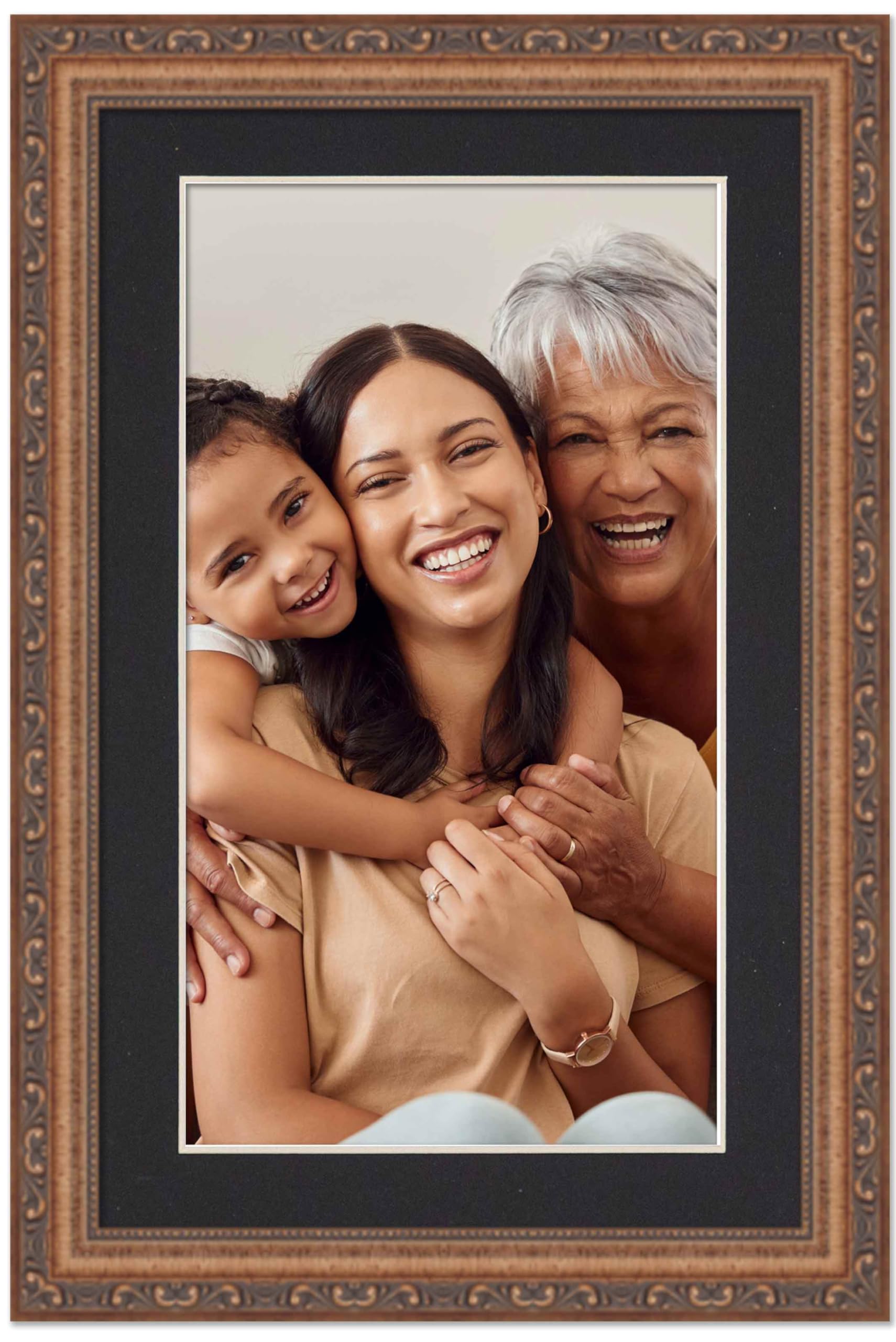 Amazon.com - 12x18 Frame with Mat - Antique Gold 18x24 Frame Wood