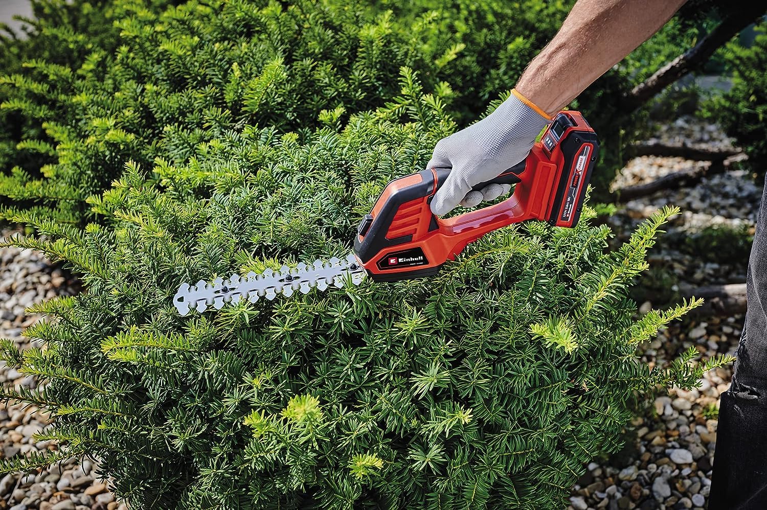 Einhell GE-CG 18/100 Li T-Solo Akku-Gras- und Strauchschere 18V Li-Ion Teleskopstiel 100mm 200mm Power X-Change