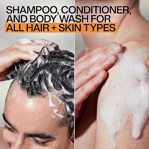 Miniatura 10 de Redken Brews Champú 3 en 1 para hombres champú acondicionador y gel corporal