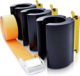 3 Pack Etrack Tool Holders - E Track Accessories, Shovel Holder for Truck, Trailer E Track, E Track Accessories for Enclosed Trailer, Vans, Trucks Tool Organizer with Bonus Lashing Strap