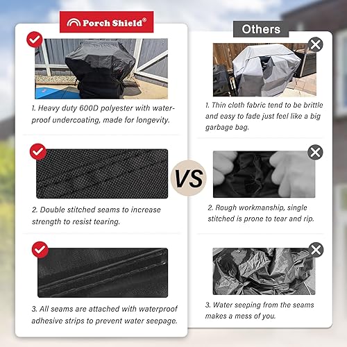 Miniatura 3 de Porch Shield Cubierta de parrilla de gas prémium de 64 pulgadas de ancho x 24 pulgadas de profundidad x 48 pulgadas de alto, hasta 64 pulgadas,