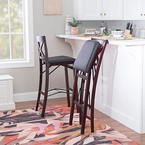 Miniatura 2 de Linon Triena X Taburete de bar plegable color marrón