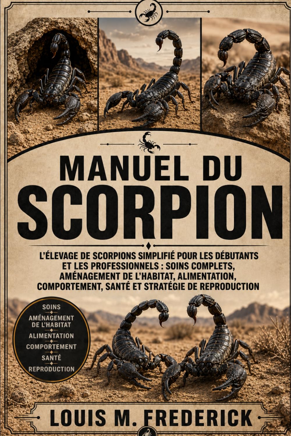 MANUEL DU SCORPION: L'élevage de scorpions simplifié pour les débutants et les professionnels : soins complets, aménagement de l'habitat, alimentation, comportement, santé et stratégie de reproduction