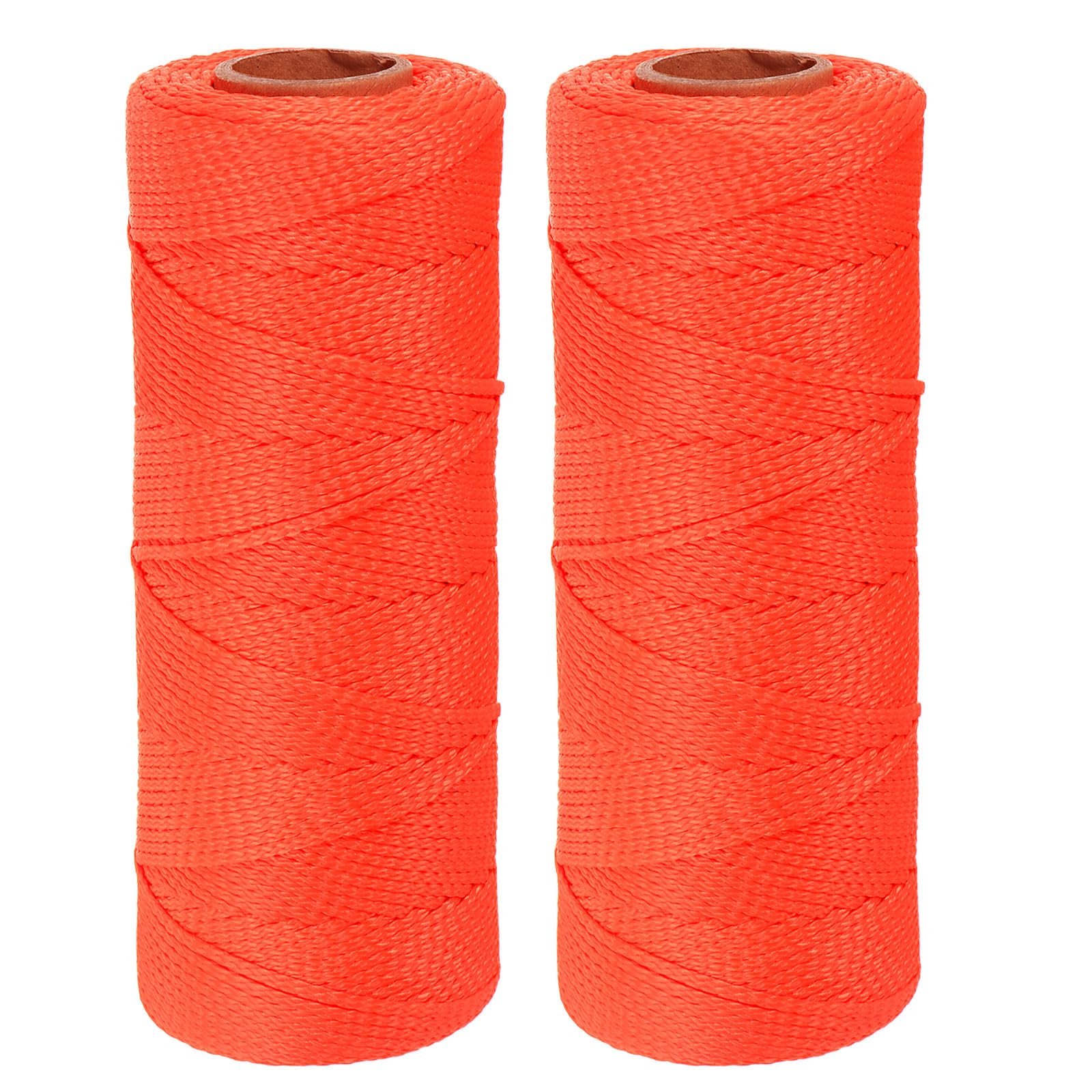 QUARKZMAN 2pz Corda in Nylon Intrecciato 1.5mm x 500 Ft Corde Arancione