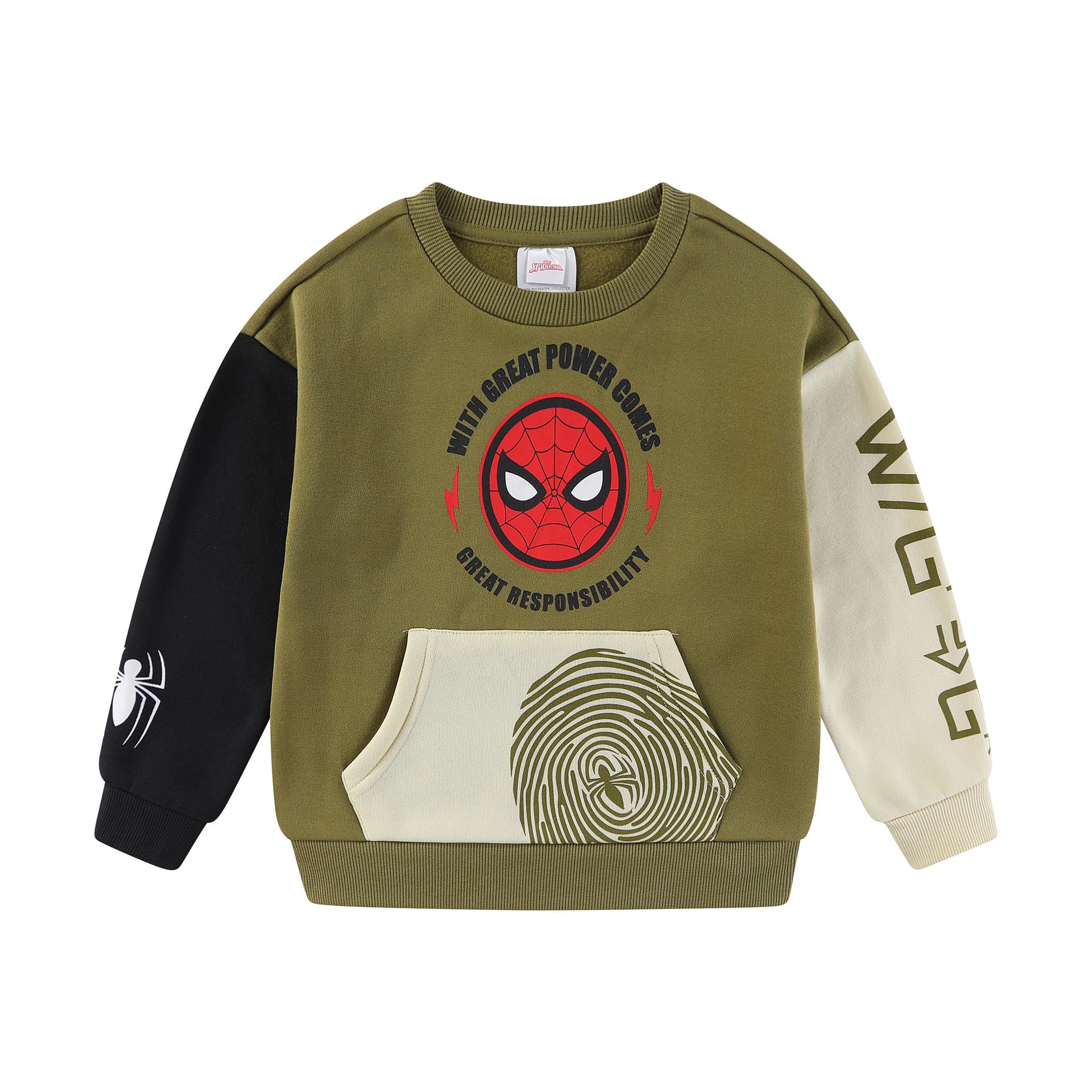Marvel Spider-Man Boys 2-częściowe zestawy bluzy i spodni dla małych dzieci i dużych dzieci