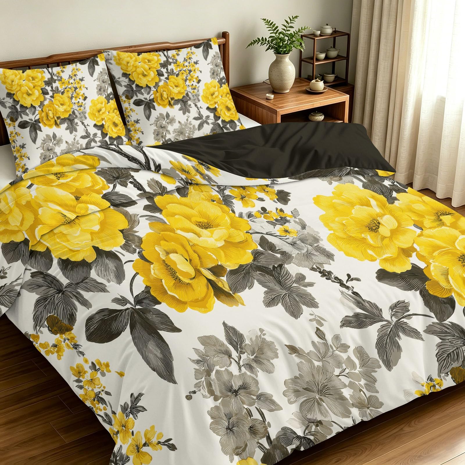 Housse de couette 90x190 pivoine douce pour stopper la transpiration