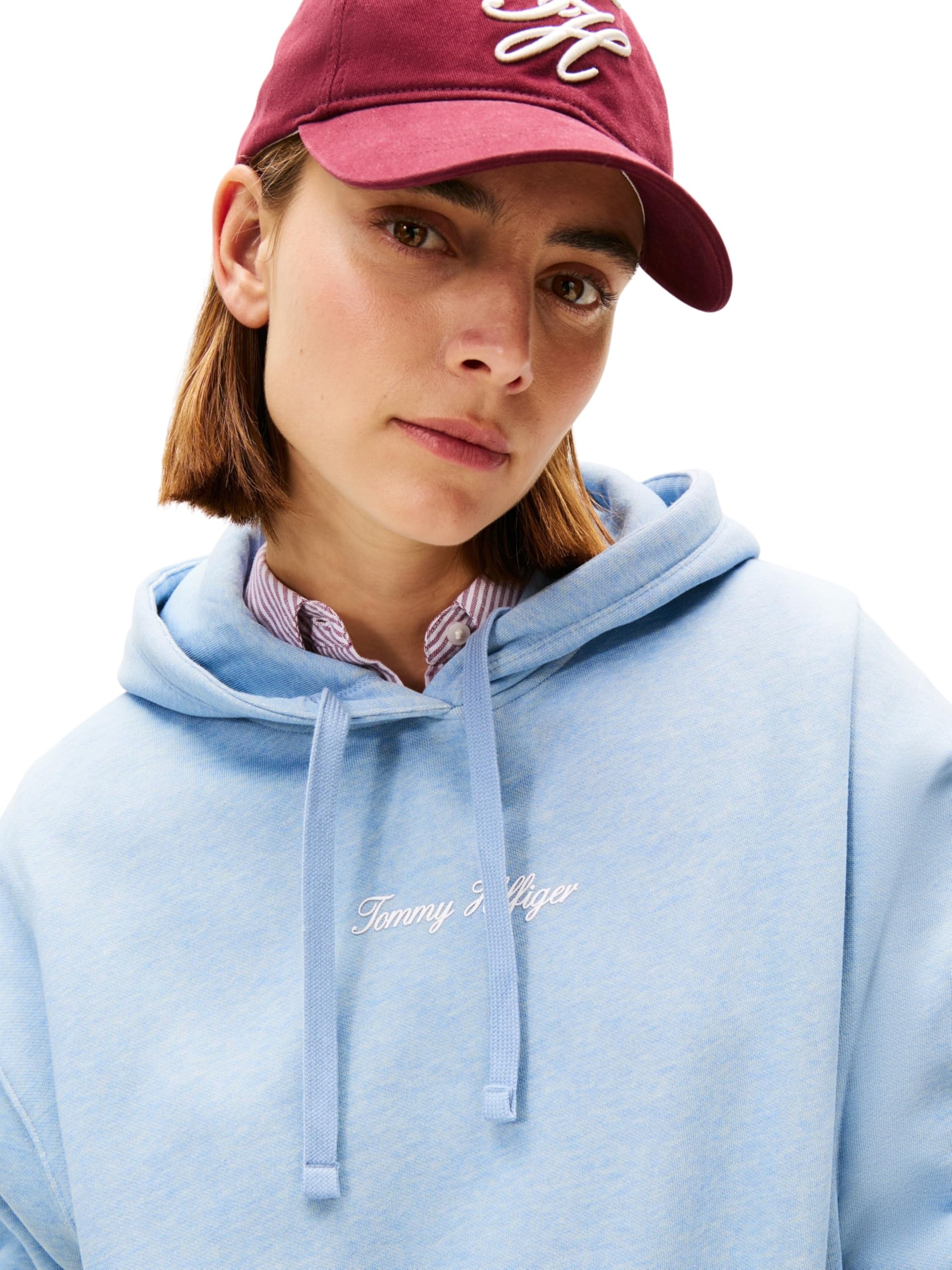 Tommy Hilfiger Sweat à Capuche Femme Classic Script Fleece avec Capuche
